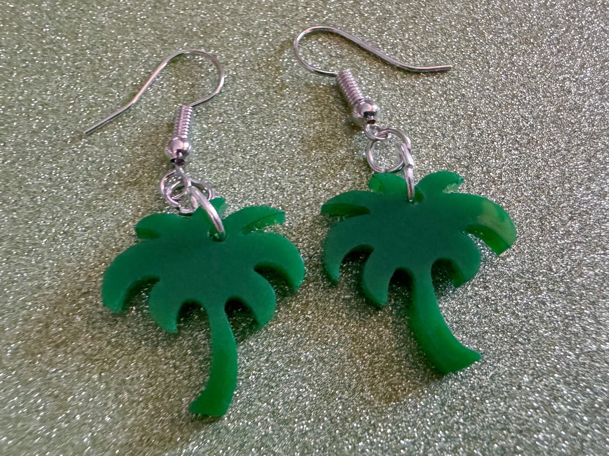 Mini Palm Tree Earrings: Laser Cut Acrylic Palm Trees, Summer Vibes, Coconuts, Beach, Hawaii, Gifts for Her/Him/Them