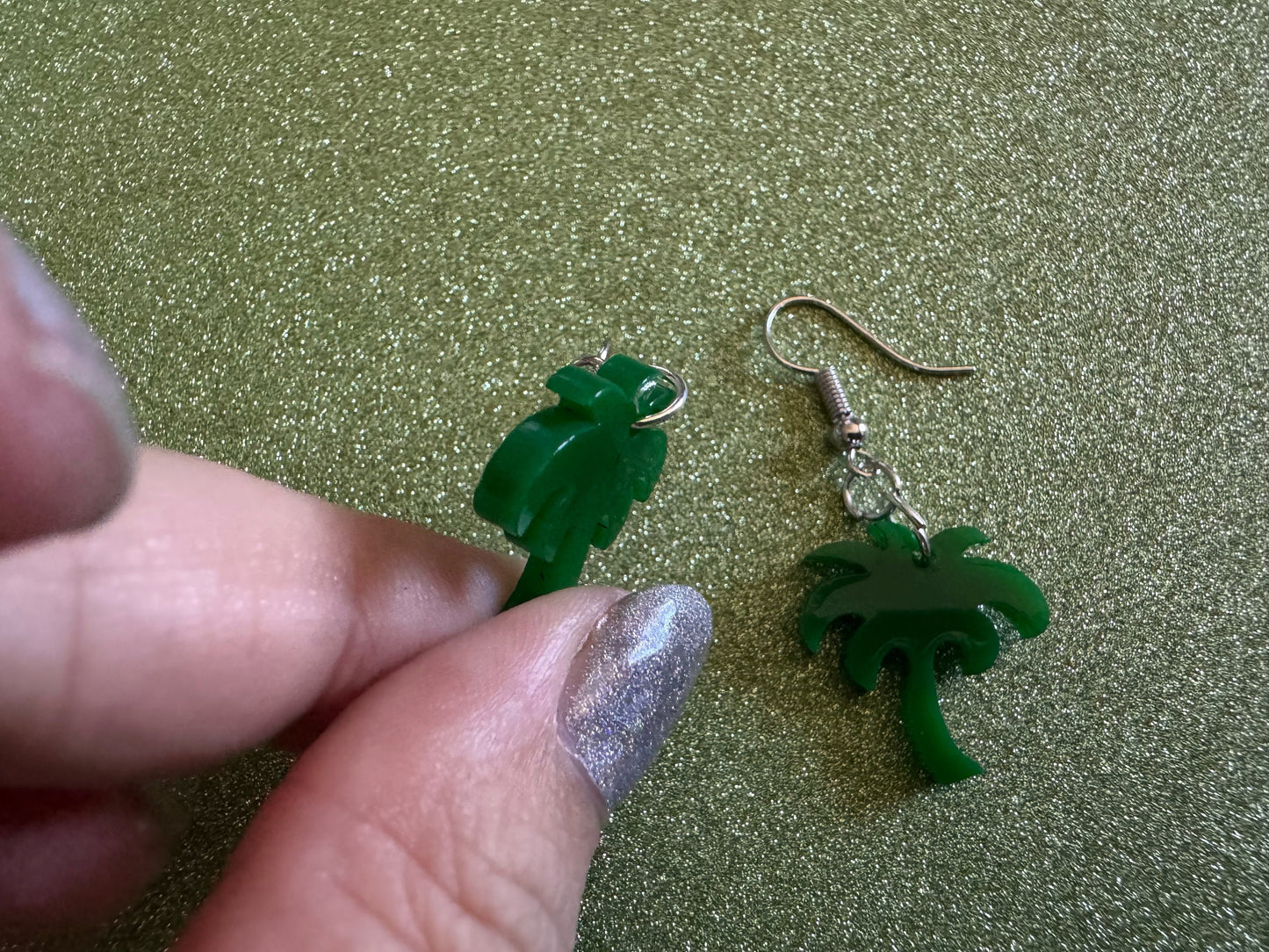 Mini Palm Tree Earrings: Laser Cut Acrylic Palm Trees, Summer Vibes, Coconuts, Beach, Hawaii, Gifts for Her/Him/Them