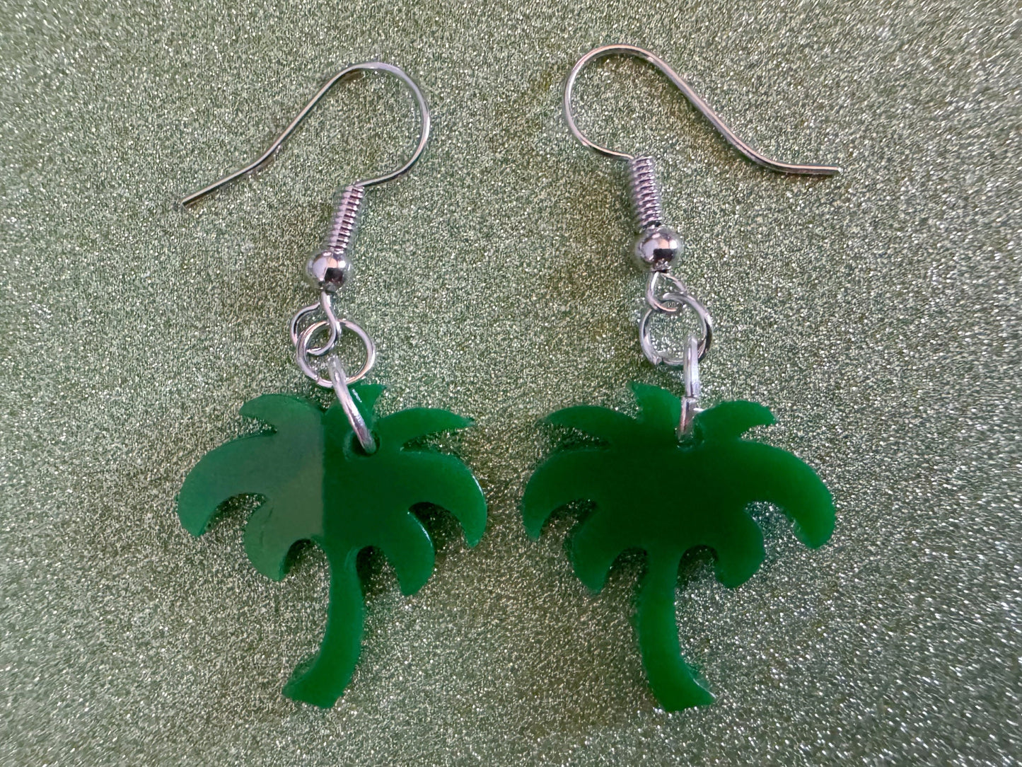 Mini Palm Tree Earrings: Laser Cut Acrylic Palm Trees, Summer Vibes, Coconuts, Beach, Hawaii, Gifts for Her/Him/Them