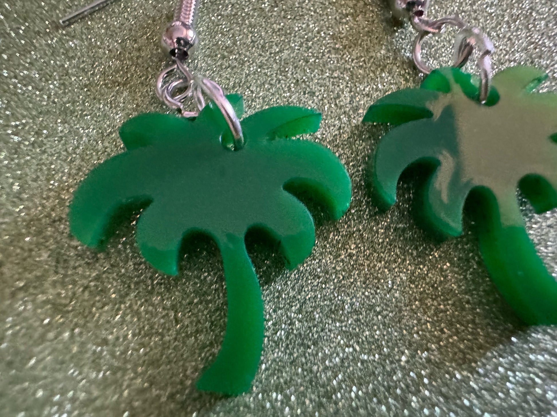 Mini Palm Tree Earrings: Laser Cut Acrylic Palm Trees, Summer Vibes, Coconuts, Beach, Hawaii, Gifts for Her/Him/Them
