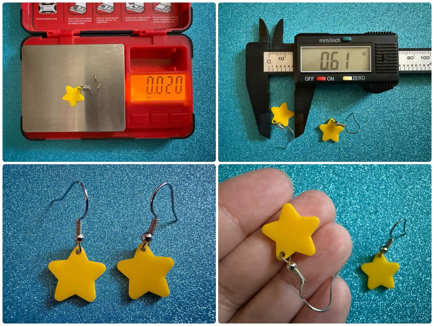Mini Star Earrings: Laser Cut Acrylic Stars, Christmas Magic, Xmas, X-mas, Night Sky, Astrology, Astronomy, Best Gifts for Her/Him/Them