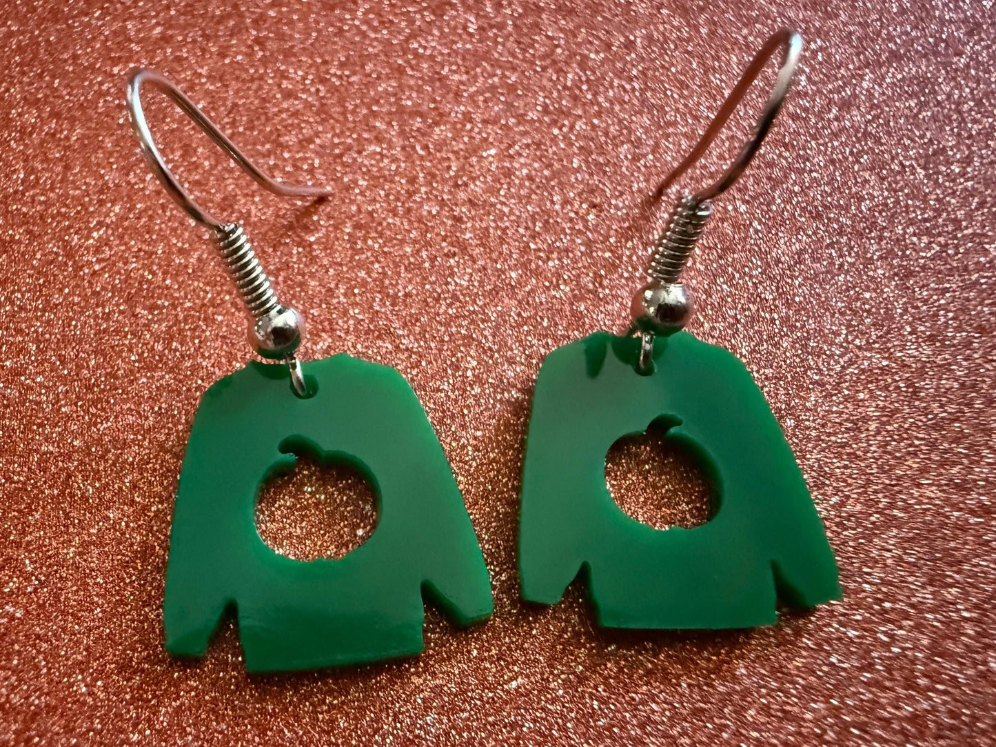 Mini Sweater Earrings: Laser Cut Acrylic Ugly Christmas Sweaters, Fall, Autumn, Holidays, Pumpkin, Green, Best Gifts for Her/Him/Them