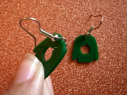 Mini Sweater Earrings: Laser Cut Acrylic Ugly Christmas Sweaters, Fall, Autumn, Holidays, Pumpkin, Green, Best Gifts for Her/Him/Them