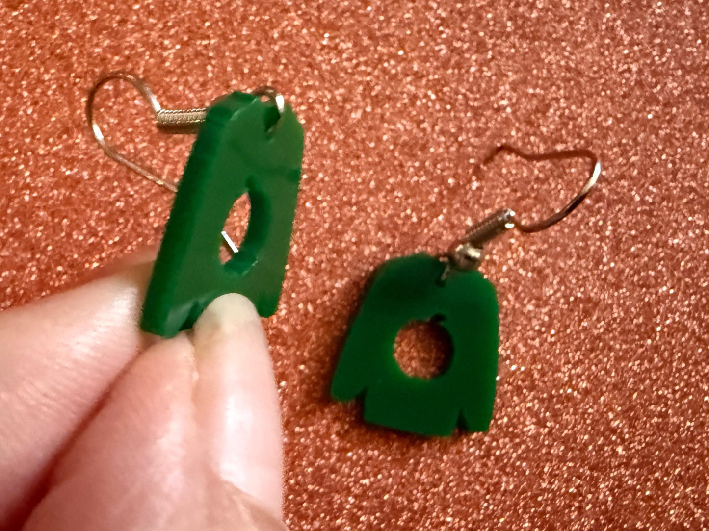 Mini Sweater Earrings: Laser Cut Acrylic Ugly Christmas Sweaters, Fall, Autumn, Holidays, Pumpkin, Green, Best Gifts for Her/Him/Them