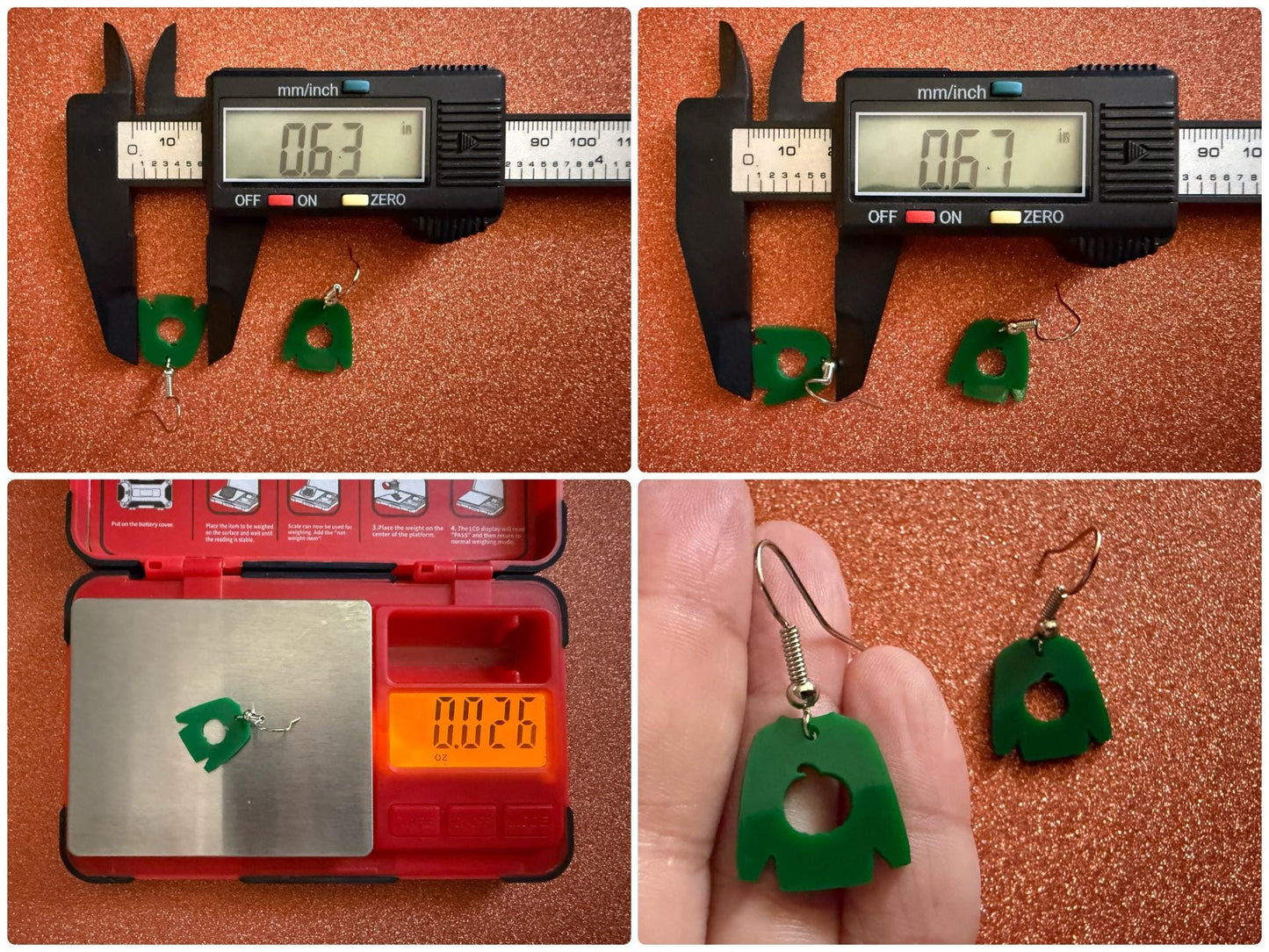 Mini Sweater Earrings: Laser Cut Acrylic Ugly Christmas Sweaters, Fall, Autumn, Holidays, Pumpkin, Green, Best Gifts for Her/Him/Them