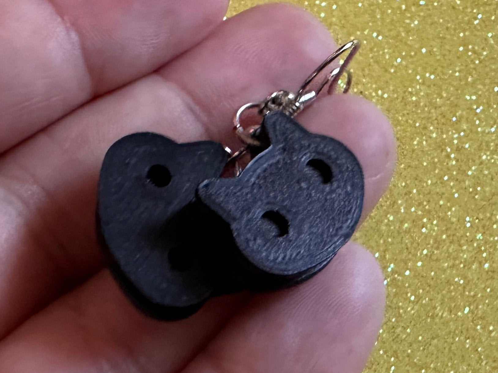 Minimalist Cat Earrings: 3D Printed Cats, Kitty, Kitten, Pussy Cat, Feline, Minimalism, Black Cat, White Cat, Best Gifts for Her/Him/Them