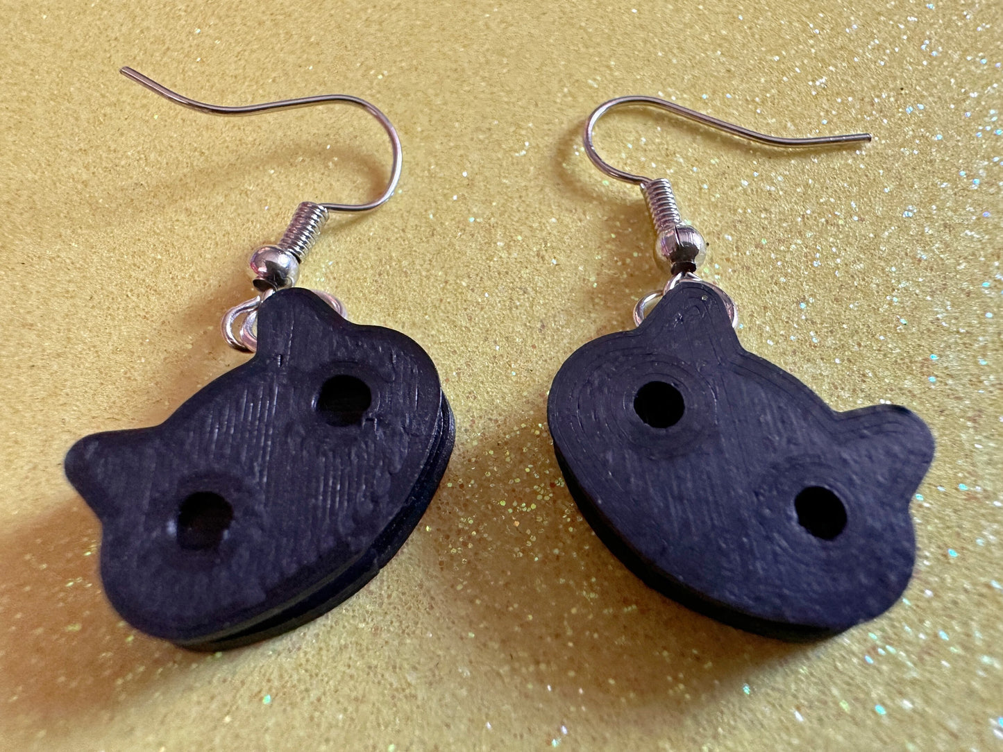 Minimalist Cat Earrings: 3D Printed Cats, Kitty, Kitten, Pussy Cat, Feline, Minimalism, Black Cat, White Cat, Best Gifts for Her/Him/Them