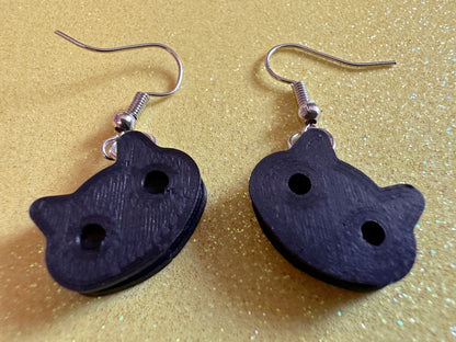 Minimalist Cat Earrings: 3D Printed Cats, Kitty, Kitten, Pussy Cat, Feline, Minimalism, Black Cat, White Cat, Best Gifts for Her/Him/Them