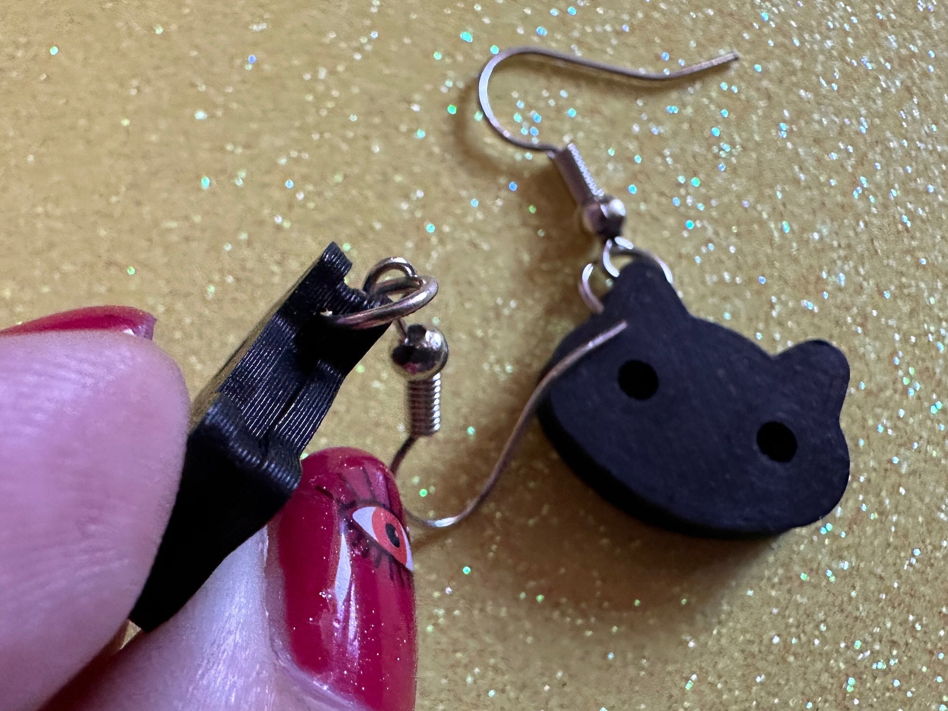 Minimalist Cat Earrings: 3D Printed Cats, Kitty, Kitten, Pussy Cat, Feline, Minimalism, Black Cat, White Cat, Best Gifts for Her/Him/Them
