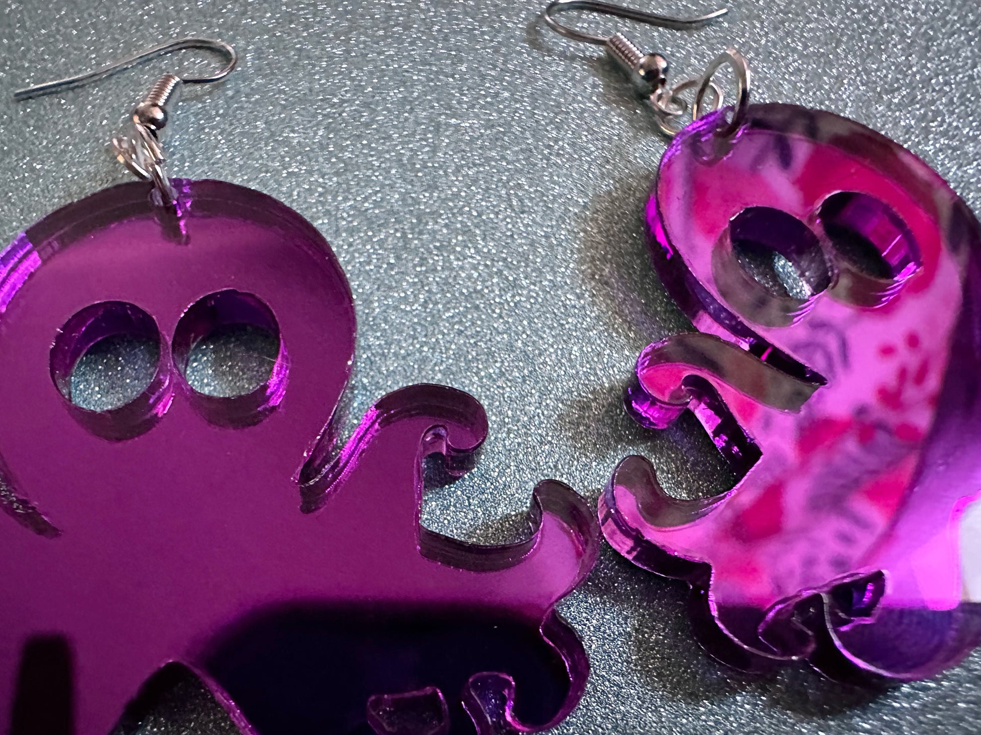 Mirror Octopus Earrings: Laser Cut Acrylic Octopuses, Cephalopods, Ocean Animals, Fish, Sea Creatures, Aquatic, Best Gifts for Her/Him/Them