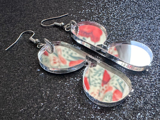Mirrored Sunglasses Earrings: Laser Cut Acrylic Sunglasses, Costumes, Cool, Novelty, Summer Vibes, Best Gifts for Her/Him/Them