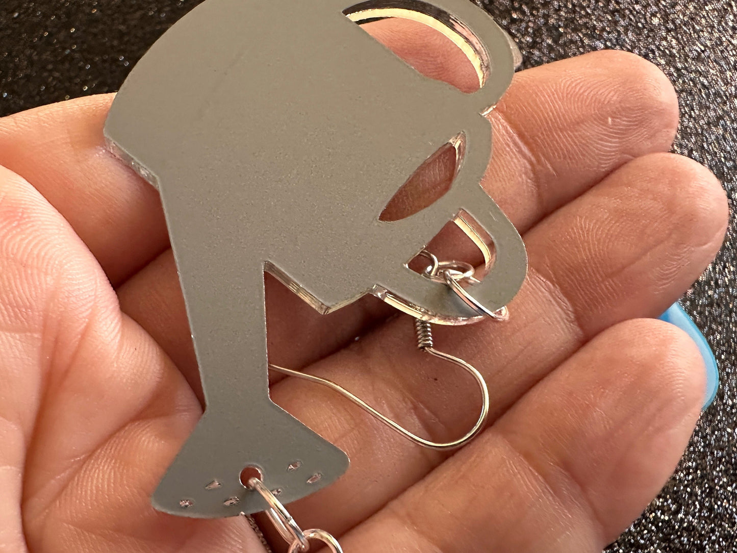 Mirrored Watering Can Earrings: Laser Cut Acrylic, Garden, Gardening, Floral, Plants, Best Gifts for Her/Him/Them