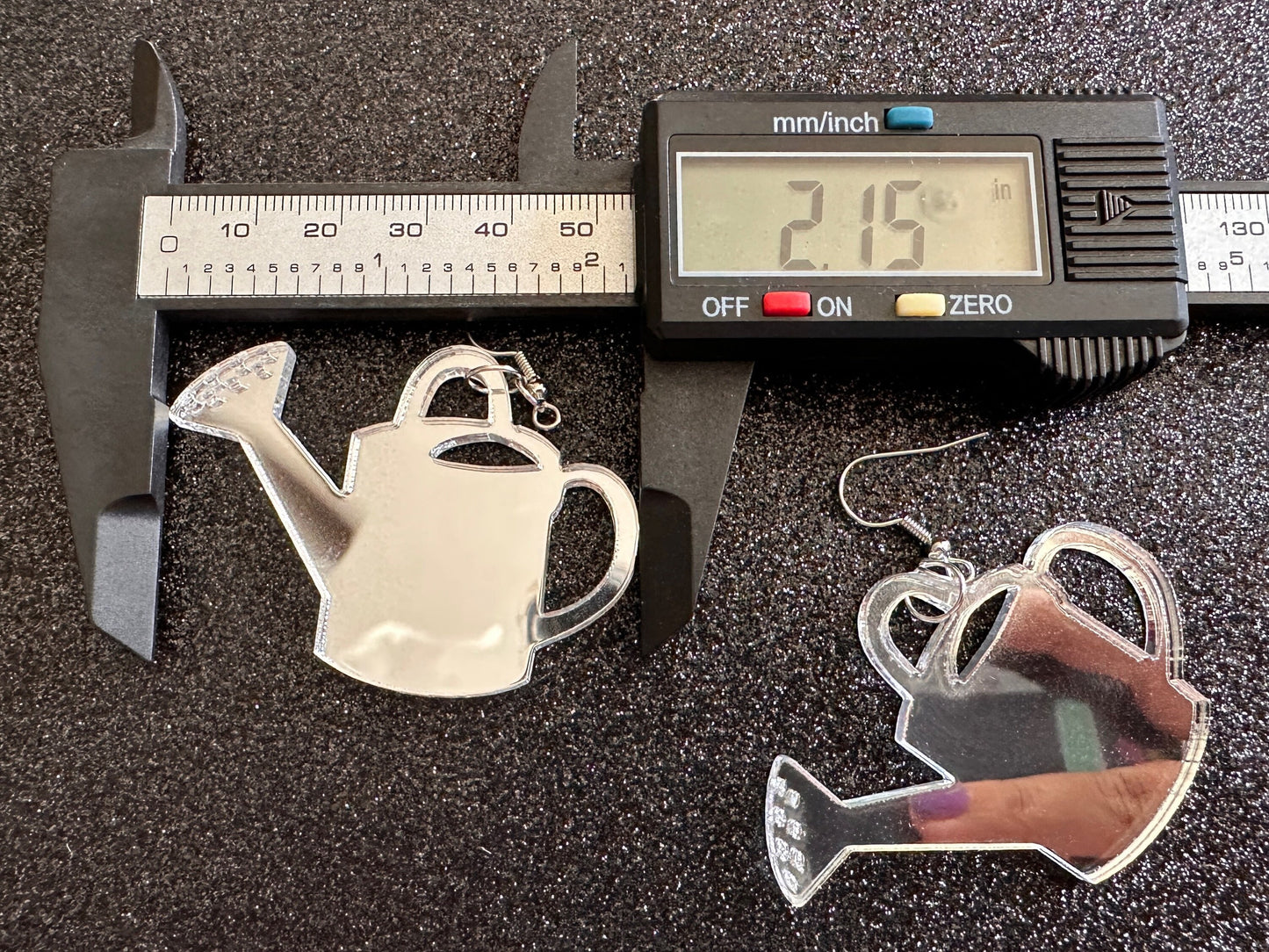 Mirrored Watering Can Earrings: Laser Cut Acrylic, Garden, Gardening, Floral, Plants, Best Gifts for Her/Him/Them