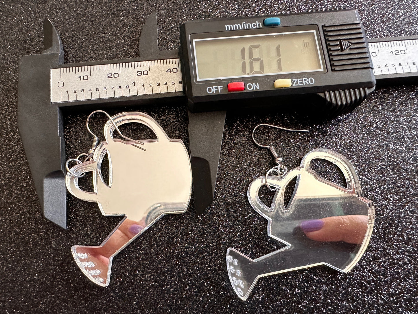 Mirrored Watering Can Earrings: Laser Cut Acrylic, Garden, Gardening, Floral, Plants, Best Gifts for Her/Him/Them