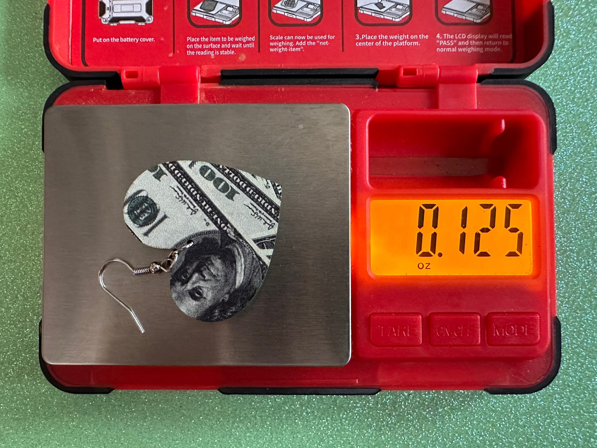 Money Earrings: Laser Cut Acrylic Money Hearts, Cash, Money Bags, US, 100 Dollar Bills, Dollars, Hustle, Rich, Best Gifts for Her/Him/Them