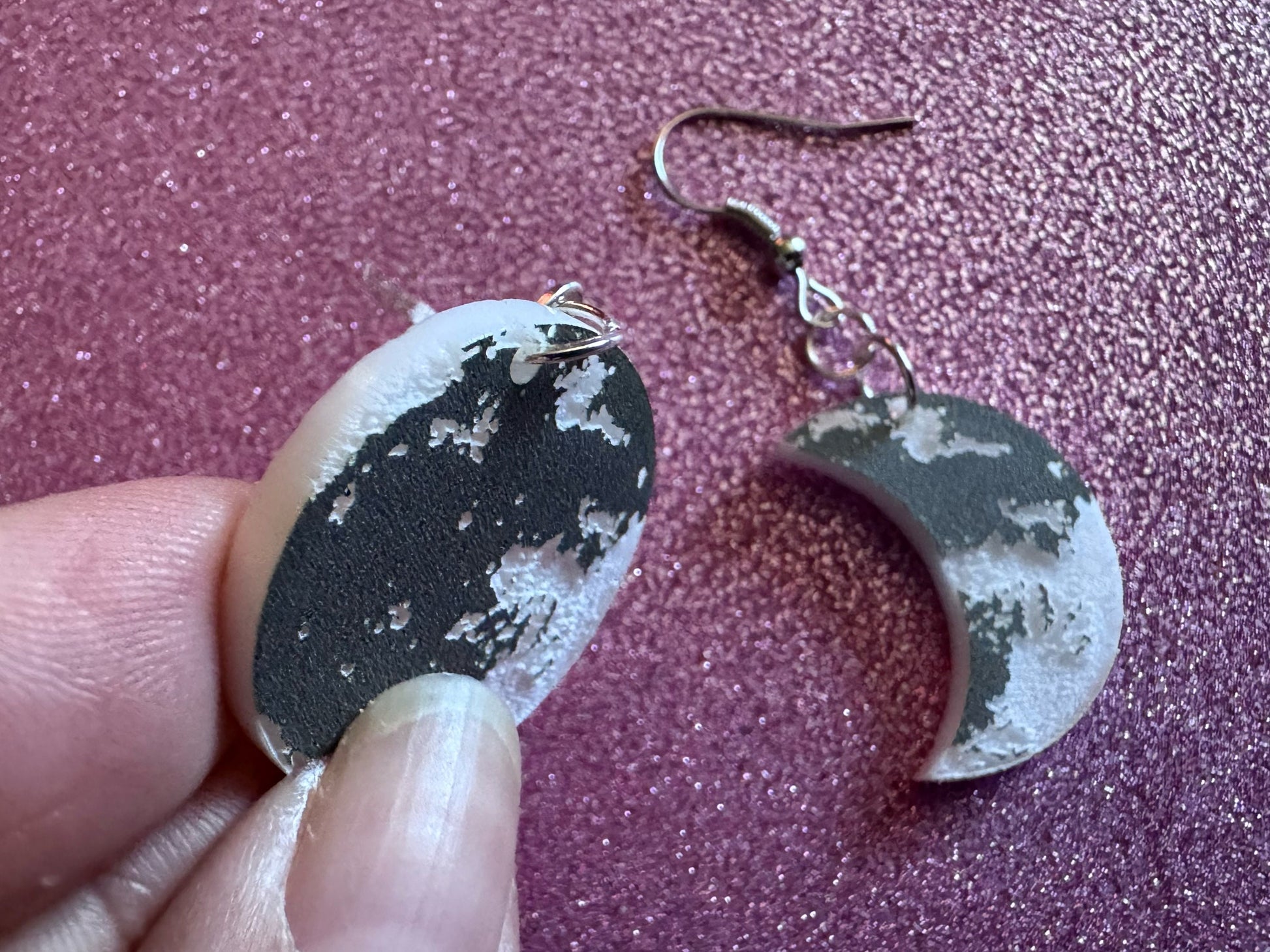 Moon Earrings: Laser Cut Acrylic Moons Earrings, Full Moon, Moon Phase, Astronomy, Crescent Moon, Waxing Moon, Best Gift for Her/Him/Them