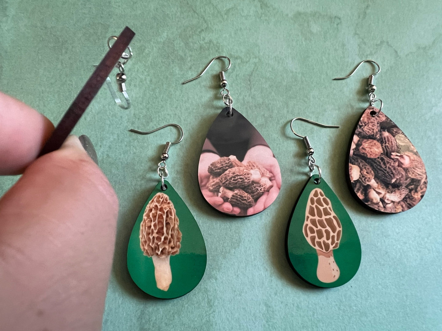 Morel Mushroom Earrings: Mycology, Chanterelle, Bolete, Amanita Mushroom Earrings, Mushroom Jewelry, Sublimated, Best Gifts for Her/Him/Them