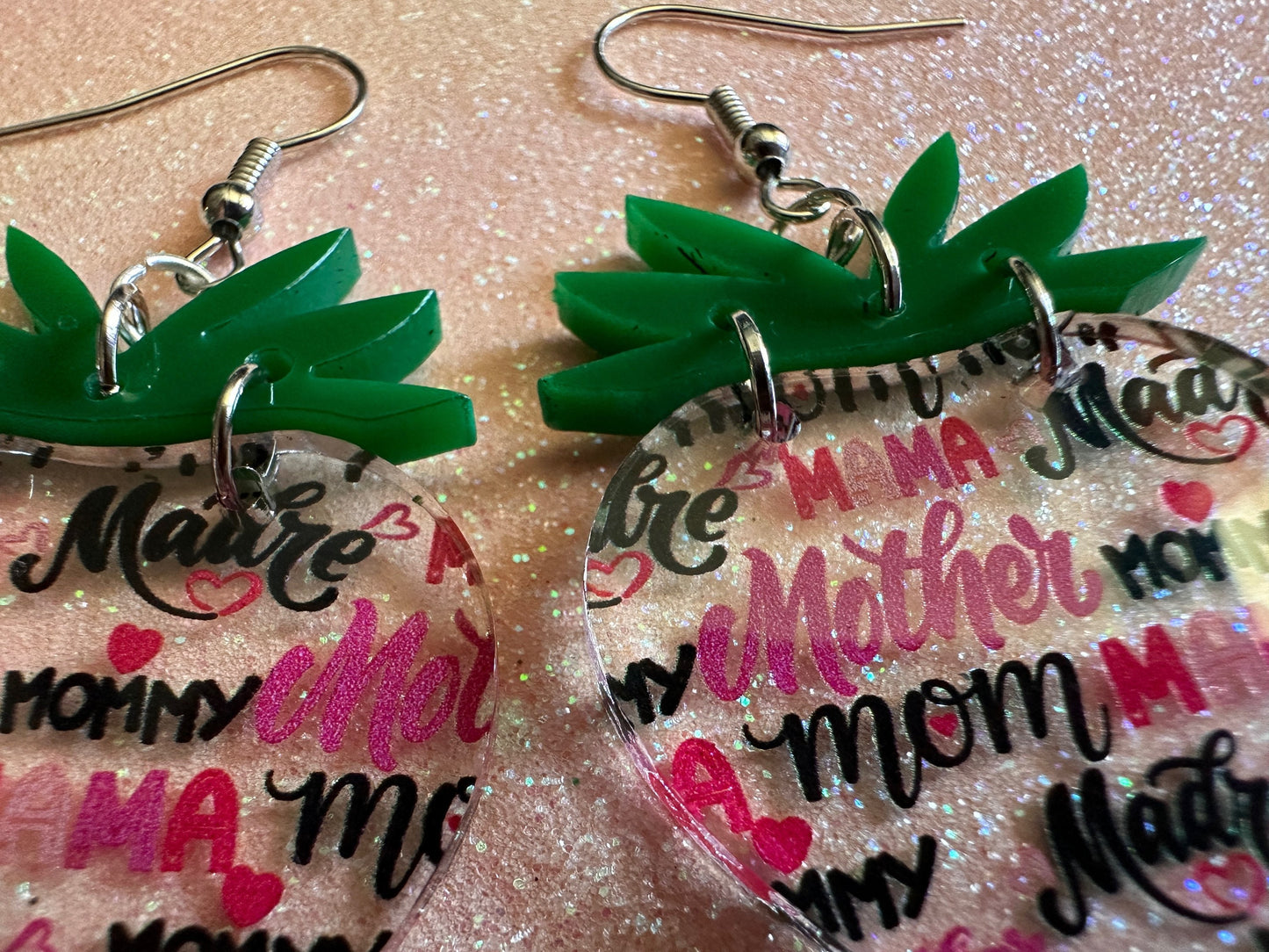 Mother's Day Strawberry Earrings: Laser Cut Acrylic Strawberries, Fruit, Juicy, Mom, Mommy, Mother, Mama, Mum, Best Gifts for Her/Him/Them