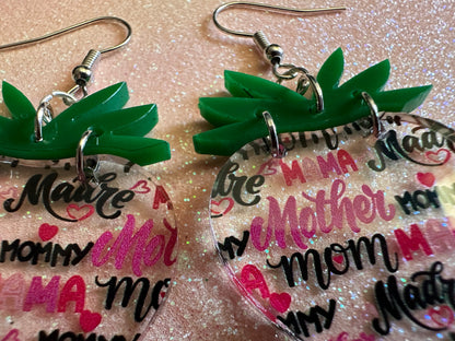 Mother's Day Strawberry Earrings: Laser Cut Acrylic Strawberries, Fruit, Juicy, Mom, Mommy, Mother, Mama, Mum, Best Gifts for Her/Him/Them