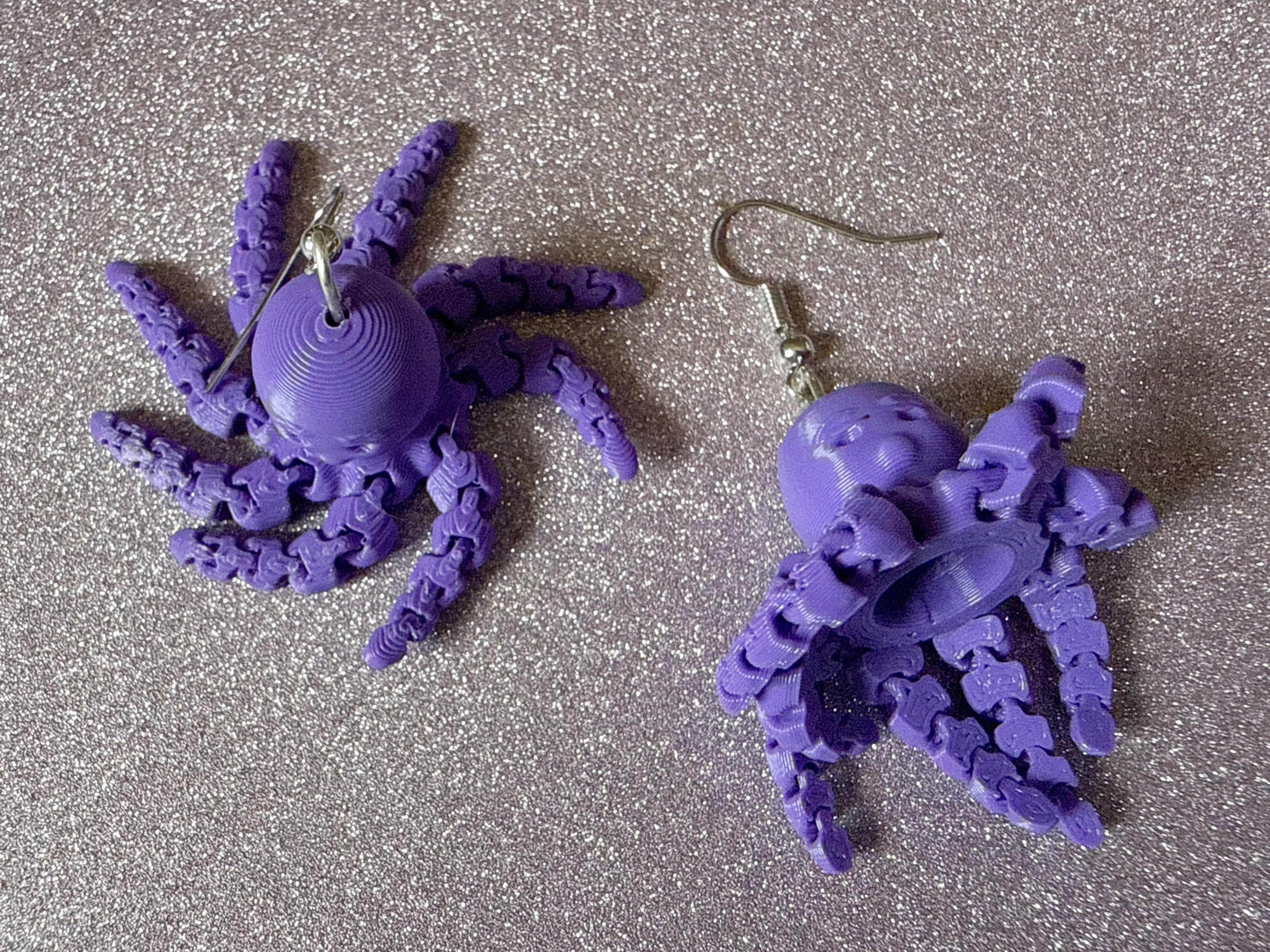 Moving Octopus Earrings: 3D Printed Octopuses, Cephalopods, Ocean Animals, Fish, Sea Creatures, Aquatic, Best Gifts for Her/Him/Them