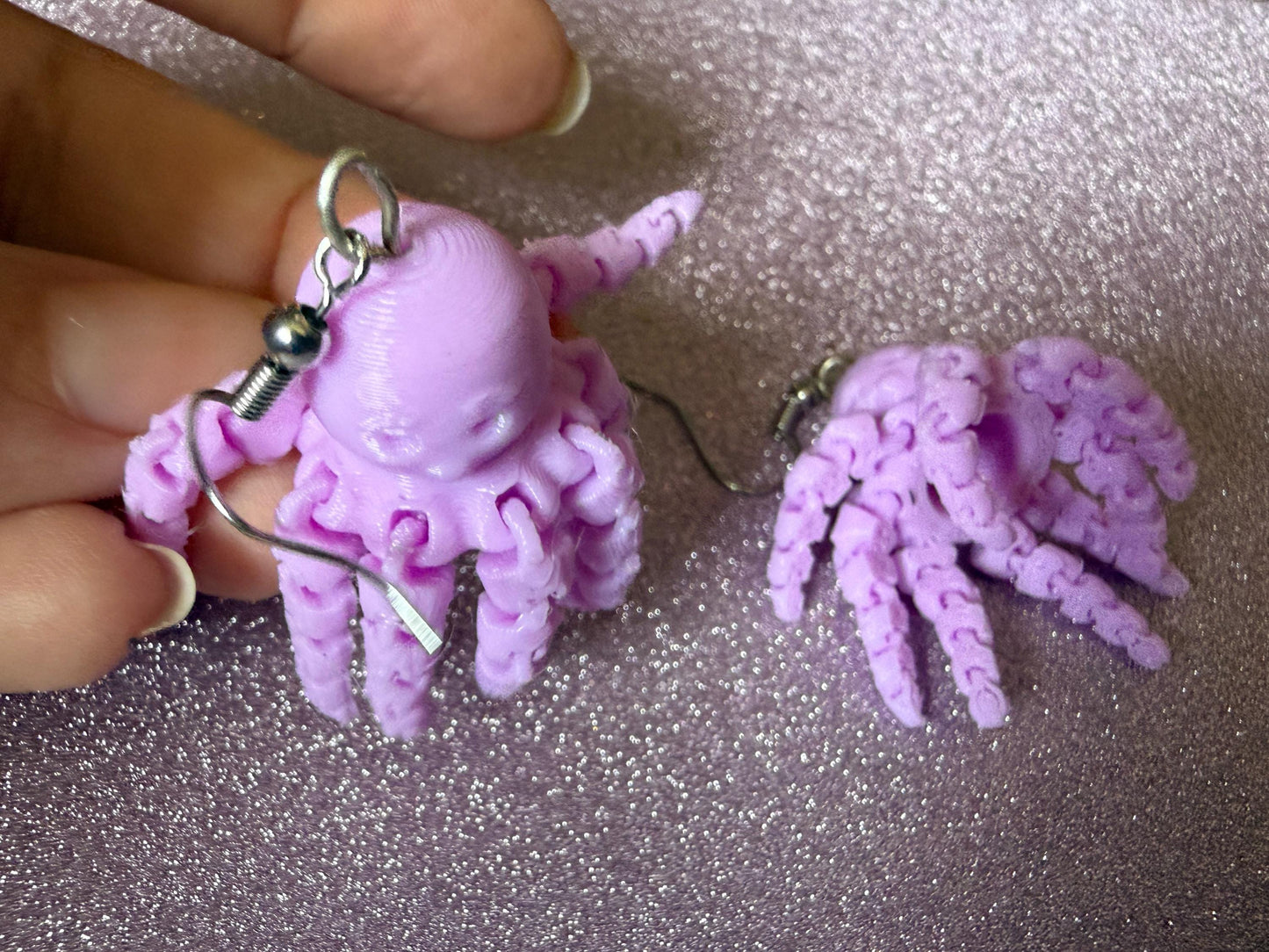 Moving Octopus Earrings: 3D Printed Octopuses, Cephalopods, Ocean Animals, Fish, Sea Creatures, Aquatic, Best Gifts for Her/Him/Them