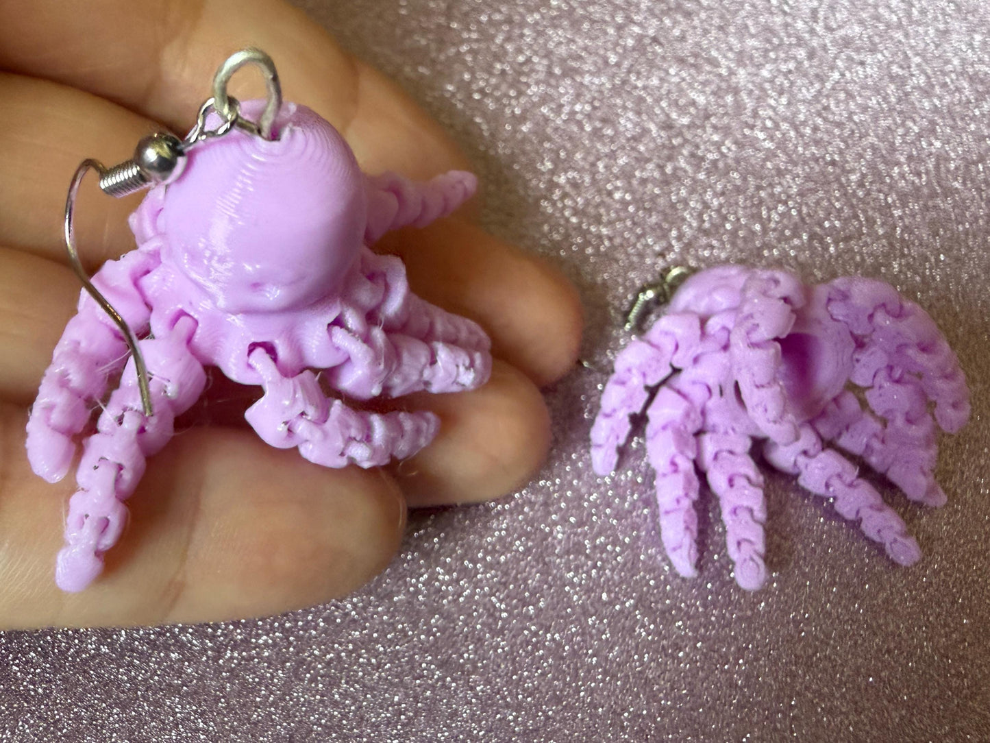 Moving Octopus Earrings: 3D Printed Octopuses, Cephalopods, Ocean Animals, Fish, Sea Creatures, Aquatic, Best Gifts for Her/Him/Them
