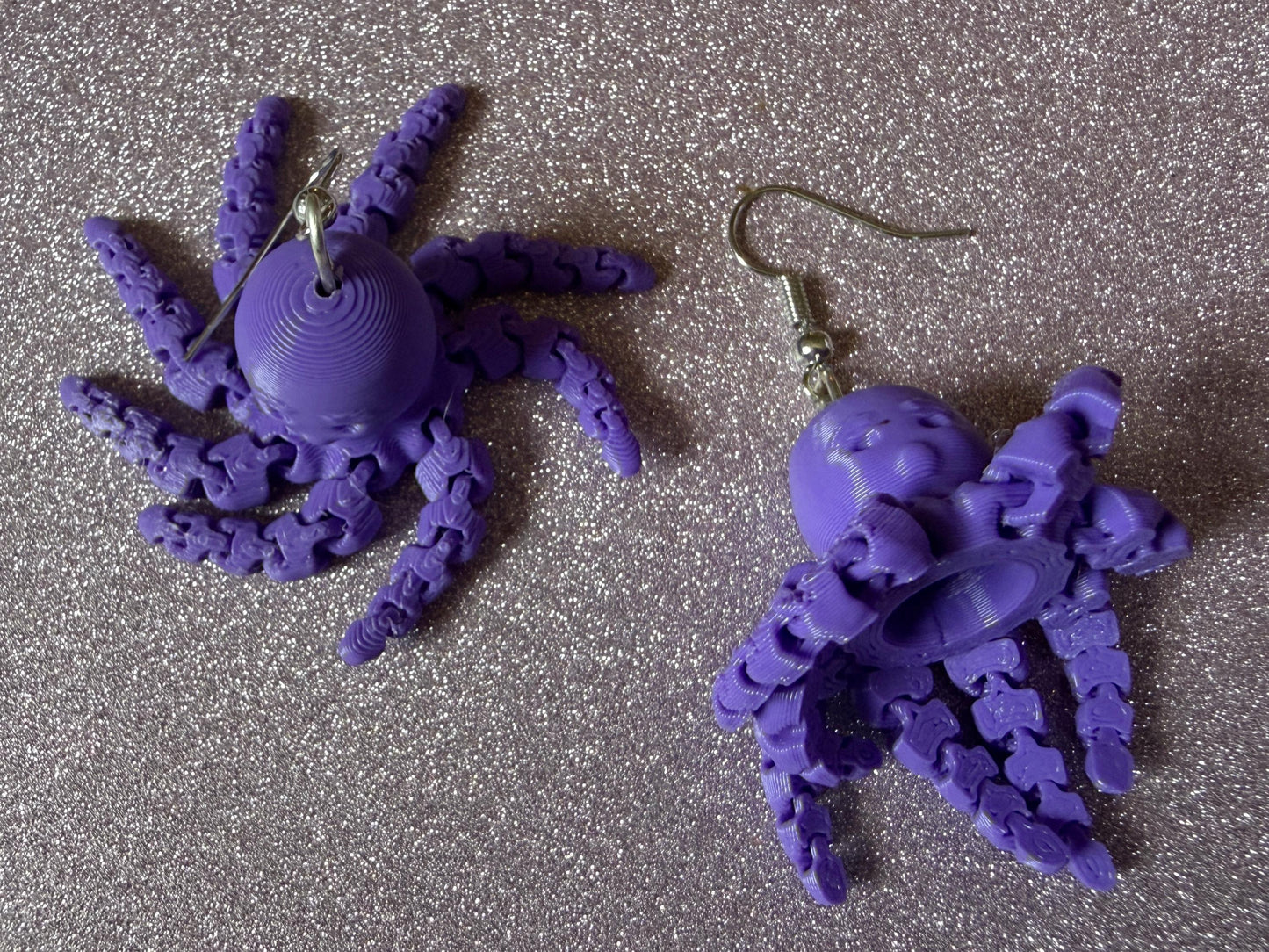 Moving Octopus Earrings: 3D Printed Octopuses, Cephalopods, Ocean Animals, Fish, Sea Creatures, Aquatic, Best Gifts for Her/Him/Them