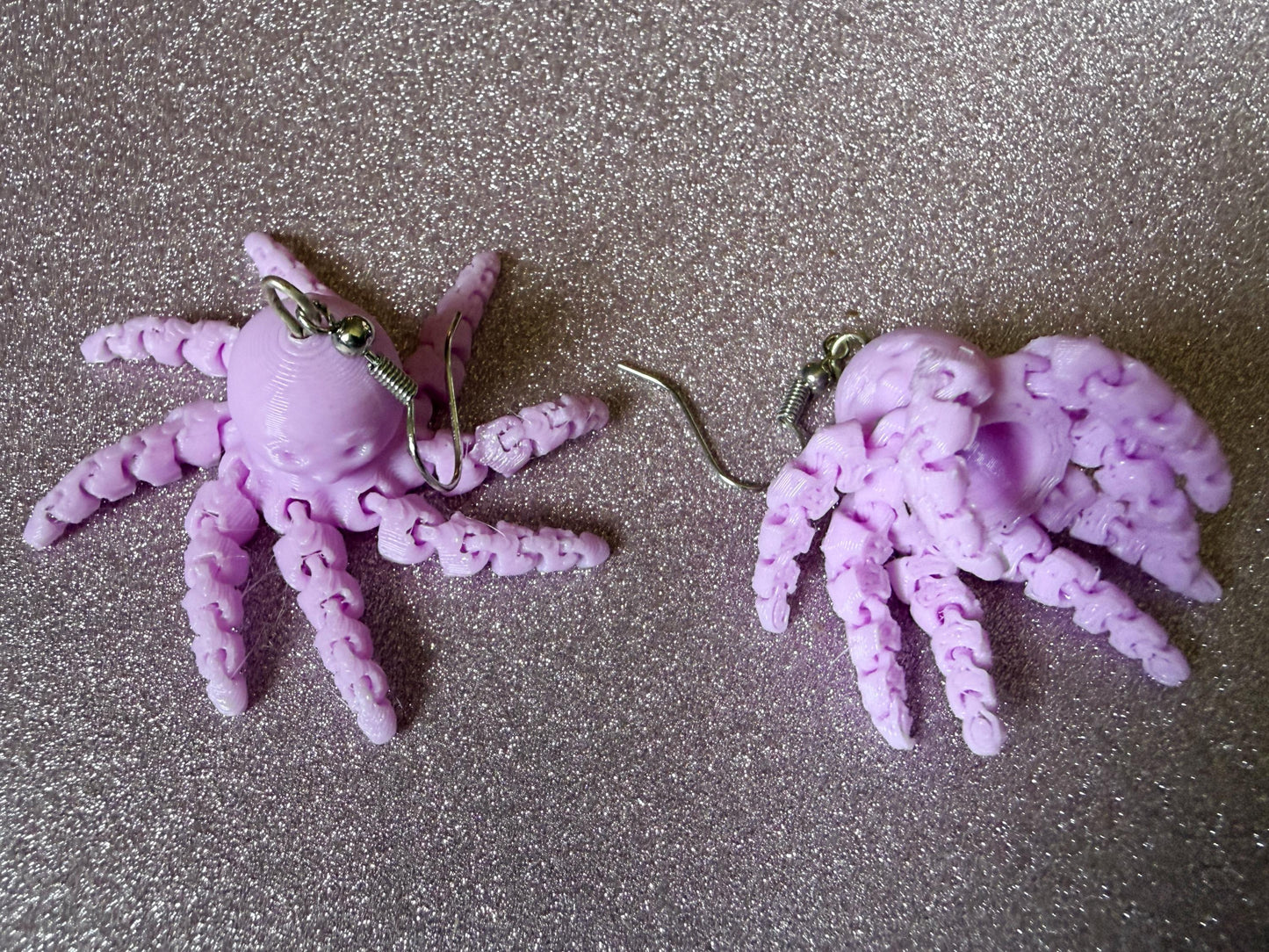 Moving Octopus Earrings: 3D Printed Octopuses, Cephalopods, Ocean Animals, Fish, Sea Creatures, Aquatic, Best Gifts for Her/Him/Them