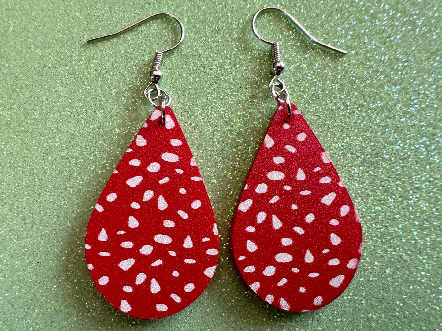 Mushroom Earrings: Laser Cut Acrylic Amanita Caps, Forest Creature, Mushies, Mycology, Fungi, Fungus, Cottage, Best Gifts for Her/Him/Them