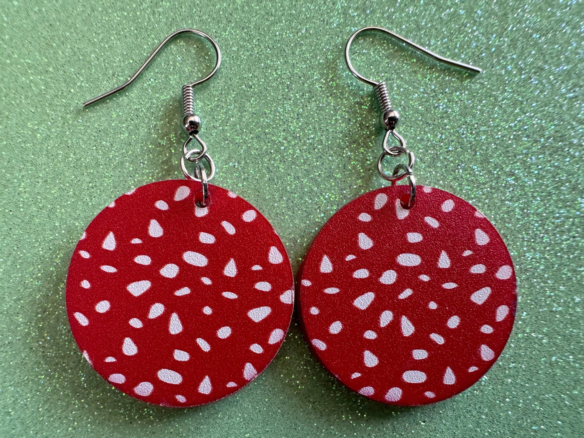 Mushroom Earrings: Laser Cut Acrylic Amanita Caps, Forest Creature, Mushies, Mycology, Fungi, Fungus, Cottage, Best Gifts for Her/Him/Them