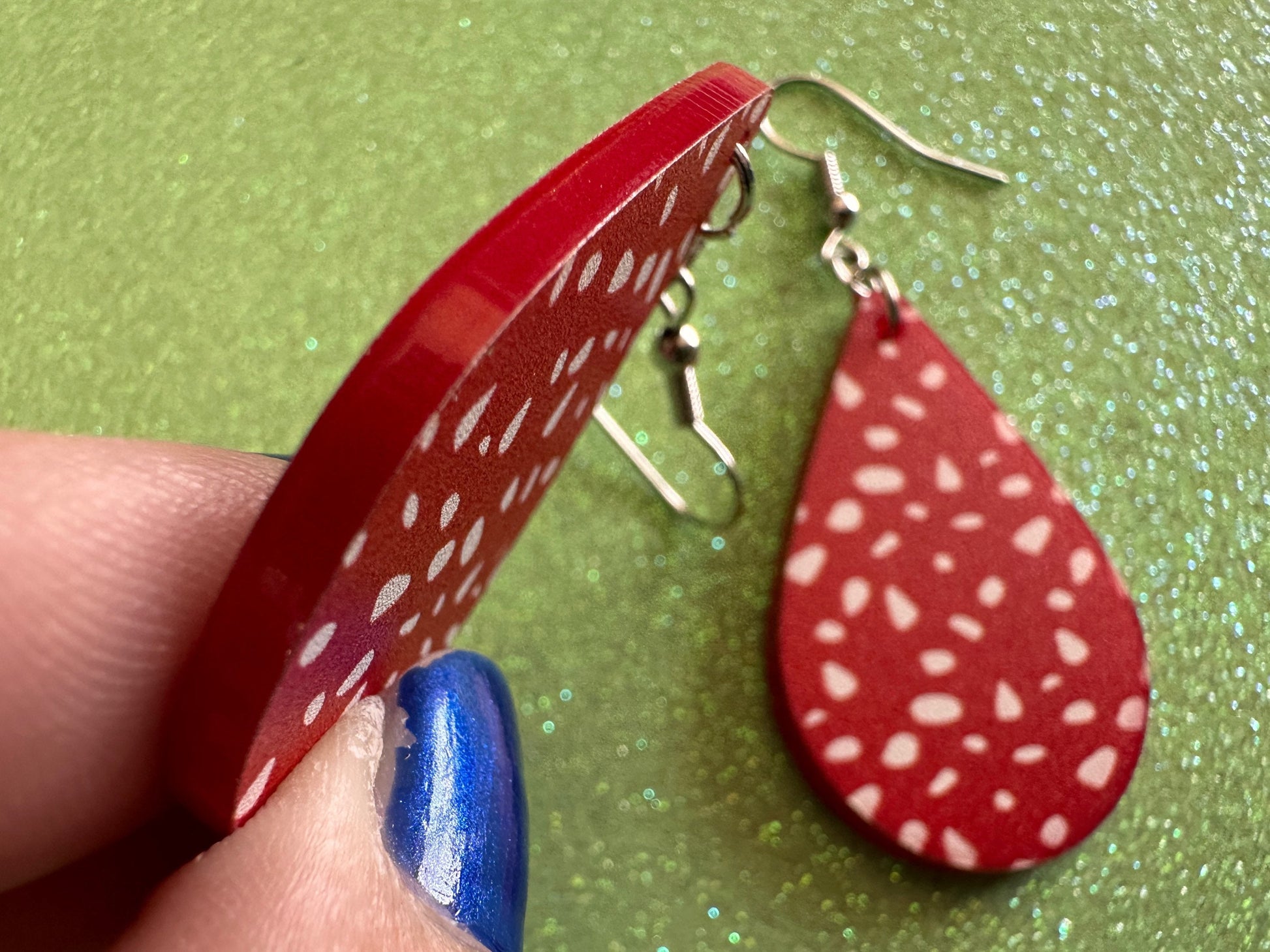 Mushroom Earrings: Laser Cut Acrylic Amanita Caps, Forest Creature, Mushies, Mycology, Fungi, Fungus, Cottage, Best Gifts for Her/Him/Them