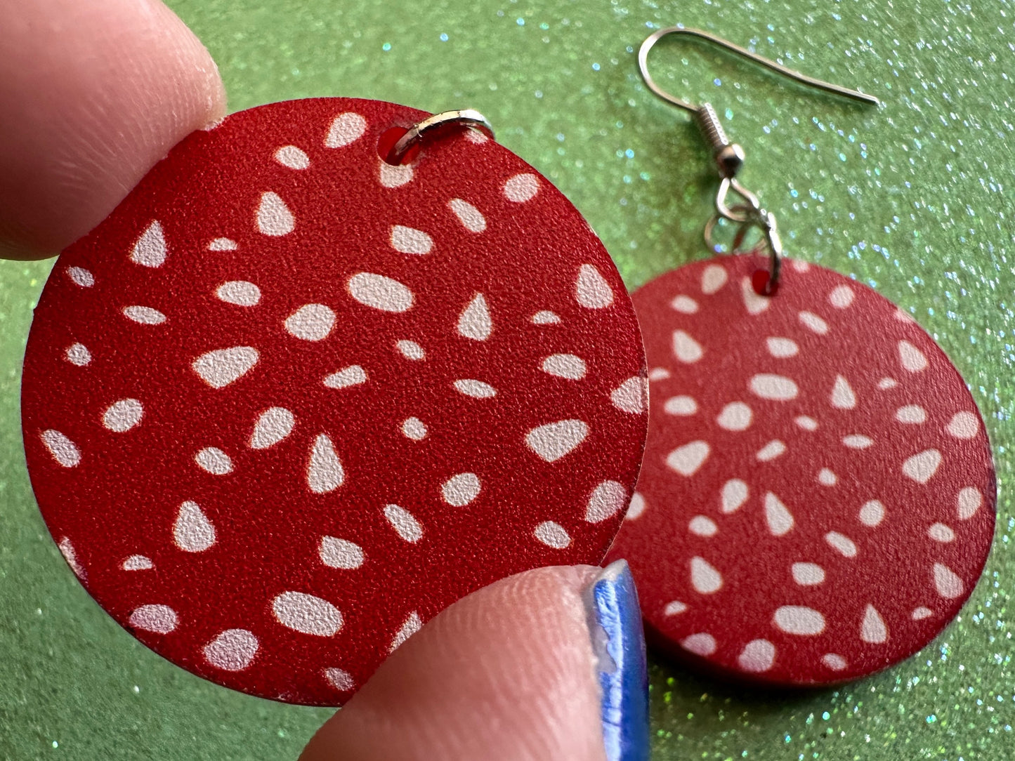 Mushroom Earrings: Laser Cut Acrylic Amanita Caps, Forest Creature, Mushies, Mycology, Fungi, Fungus, Cottage, Best Gifts for Her/Him/Them