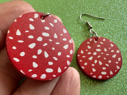 Mushroom Earrings: Laser Cut Acrylic Amanita Caps, Forest Creature, Mushies, Mycology, Fungi, Fungus, Cottage, Best Gifts for Her/Him/Them