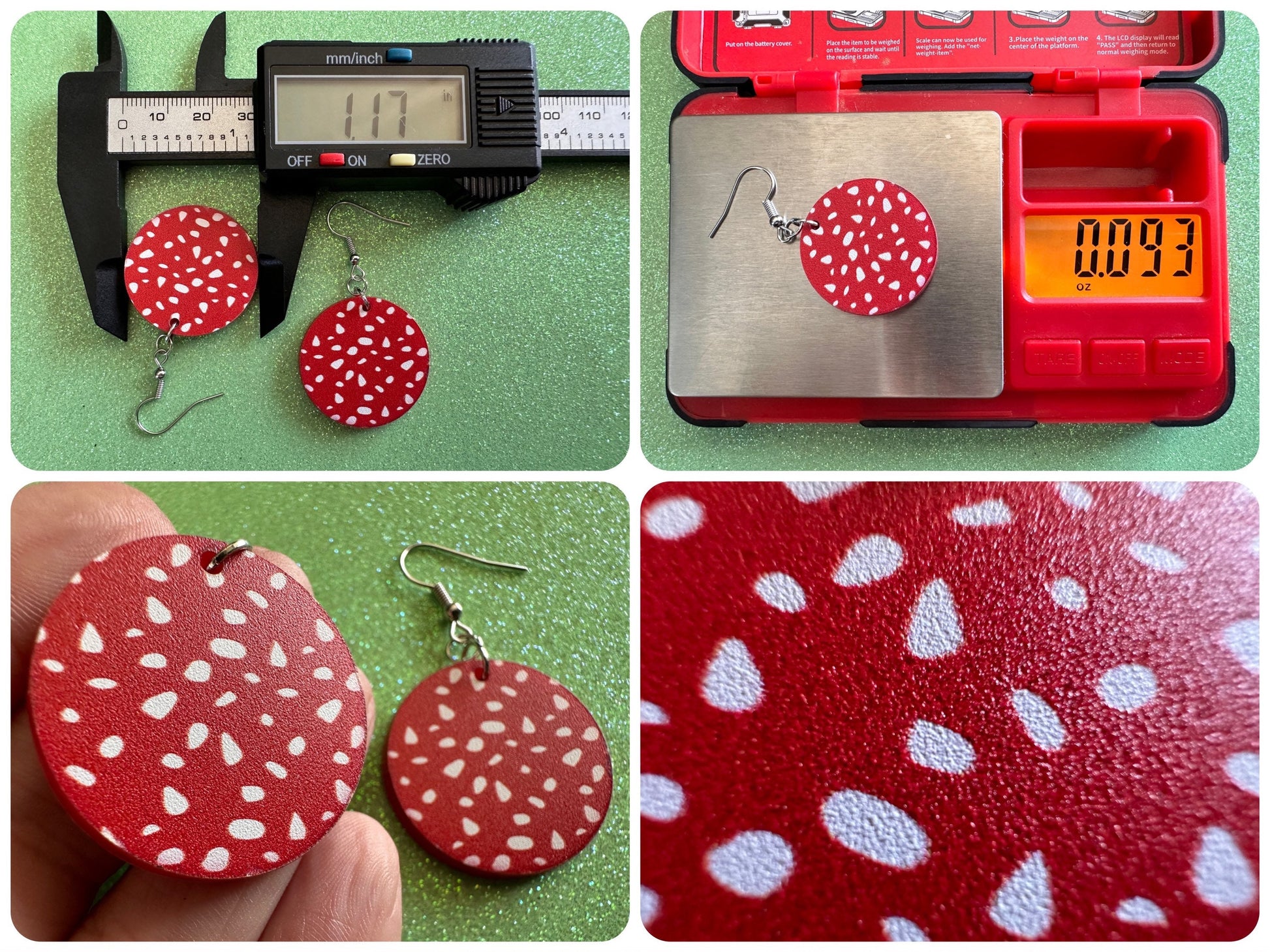 Mushroom Earrings: Laser Cut Acrylic Amanita Caps, Forest Creature, Mushies, Mycology, Fungi, Fungus, Cottage, Best Gifts for Her/Him/Them