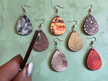 Mushroom Earrings: Mycology, Morel, Chanterelle, Bolete, Amanita Mushroom Earrings, Green Earrings, Sublimated, Best Gifts for Her/Him/Them