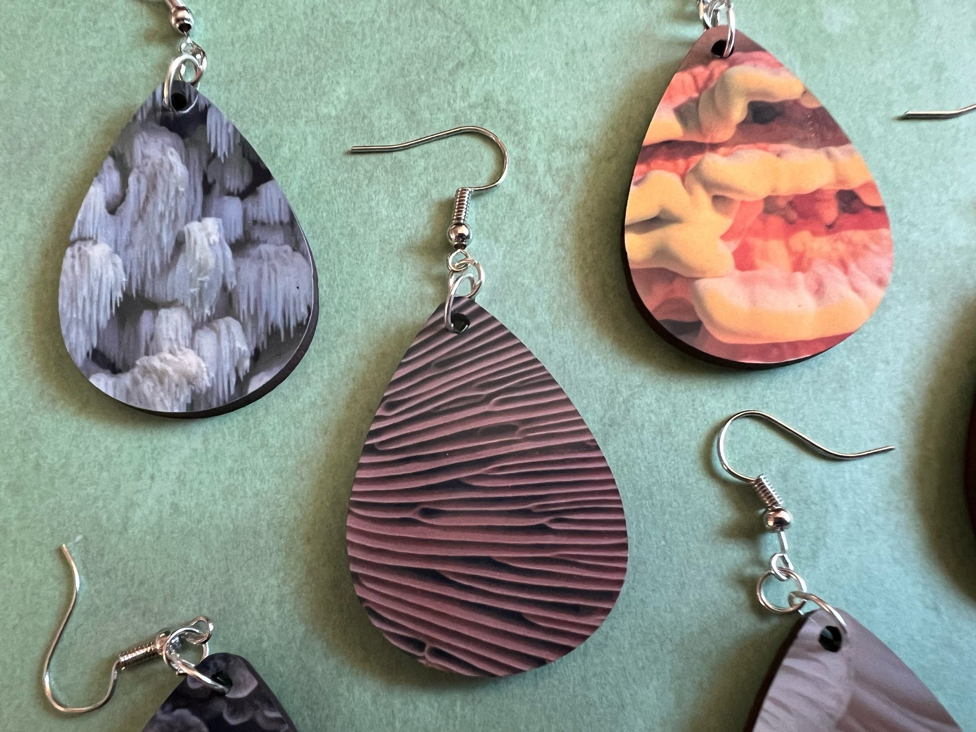 Mushroom Earrings: Mycology, Morel, Chanterelle, Bolete, Amanita Mushroom Earrings, Green Earrings, Sublimated, Best Gifts for Her/Him/Them