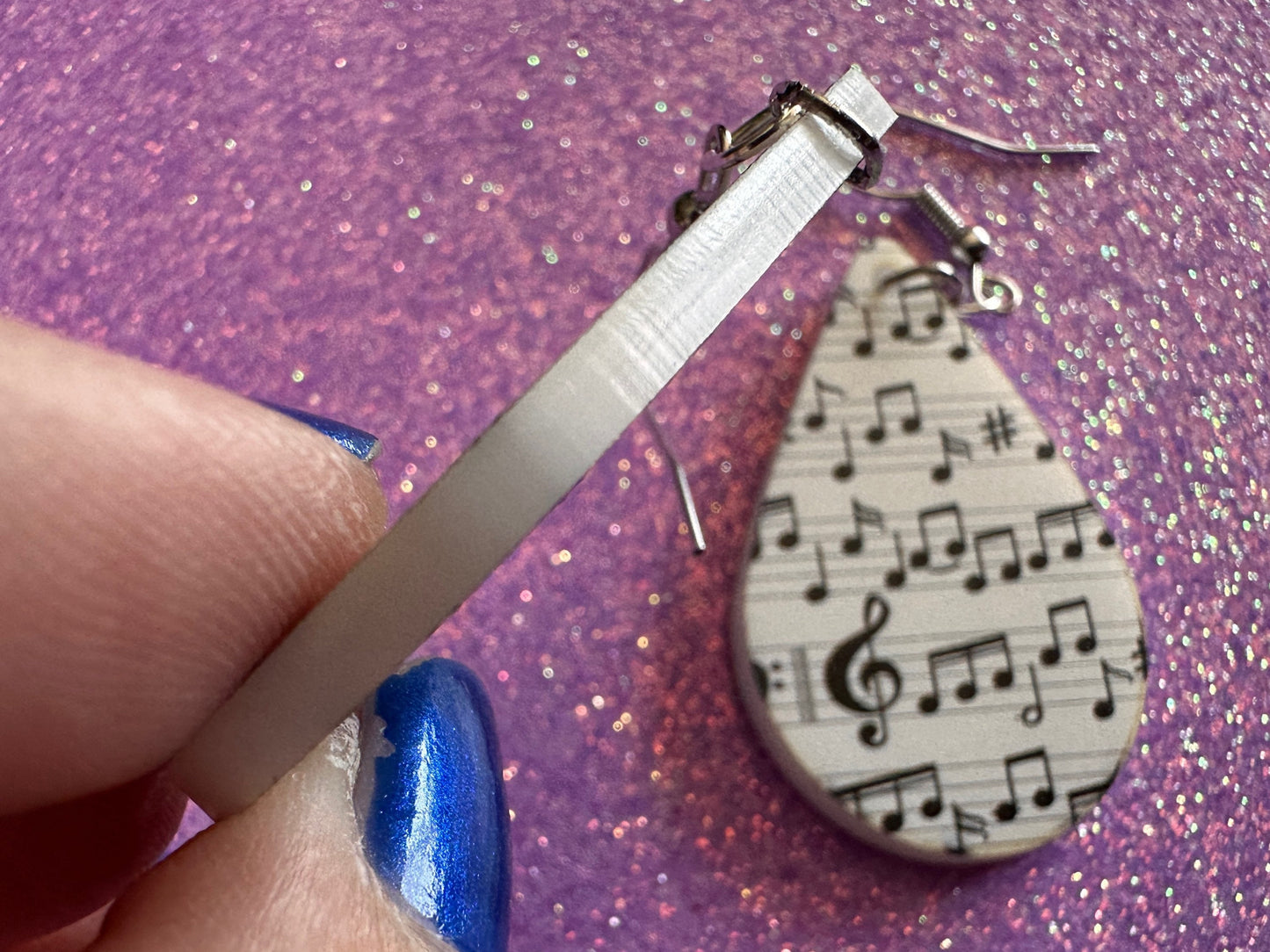 Music Note Earrings: Laser Cut Acrylic Sheet Music, Piano, Classical, Concert, Musical, Musician, Treble Cleff, Best Gifts for Her/Him/Them