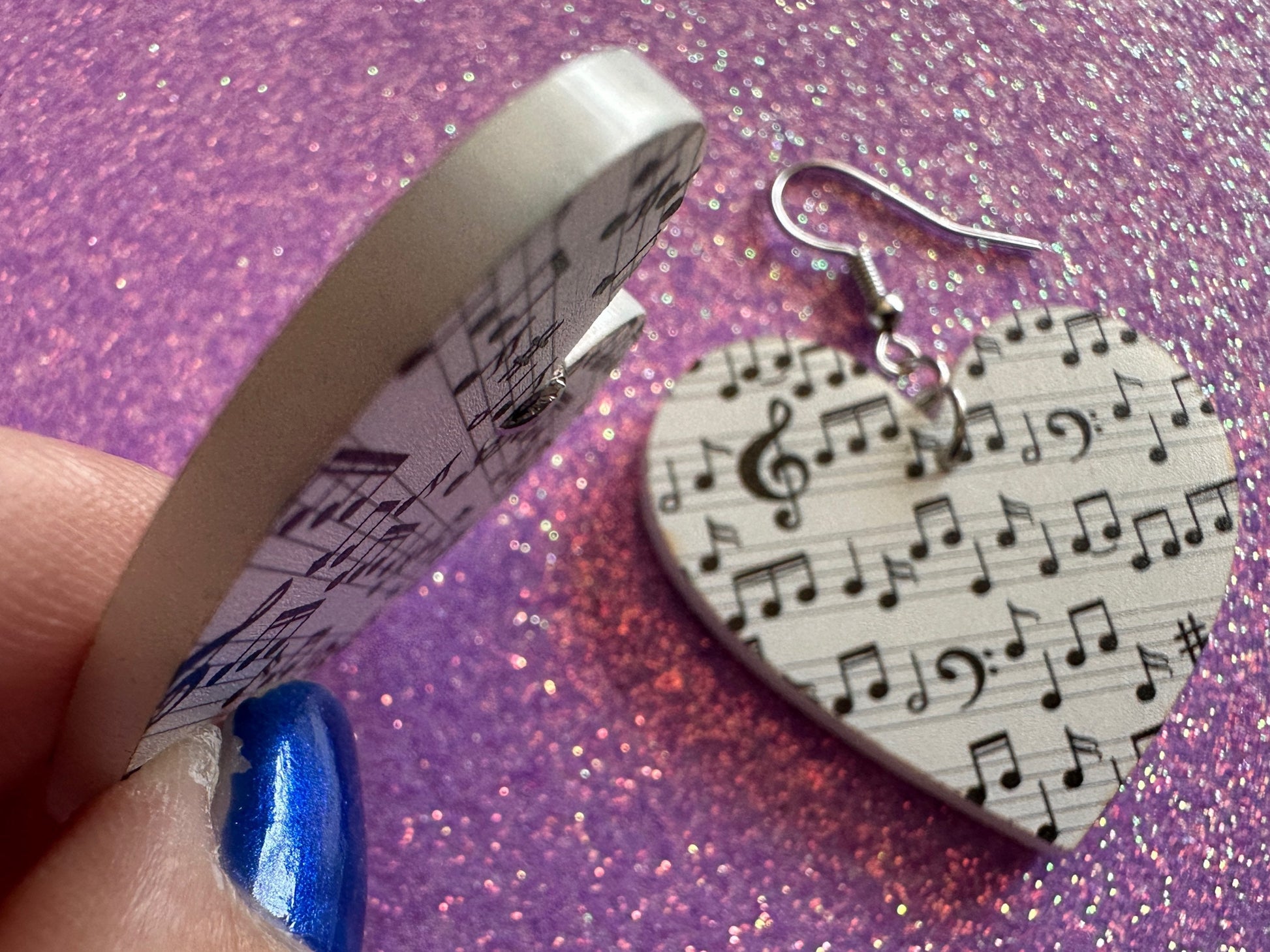 Music Note Earrings: Laser Cut Acrylic Sheet Music, Piano, Classical, Concert, Musical, Musician, Treble Cleff, Best Gifts for Her/Him/Them
