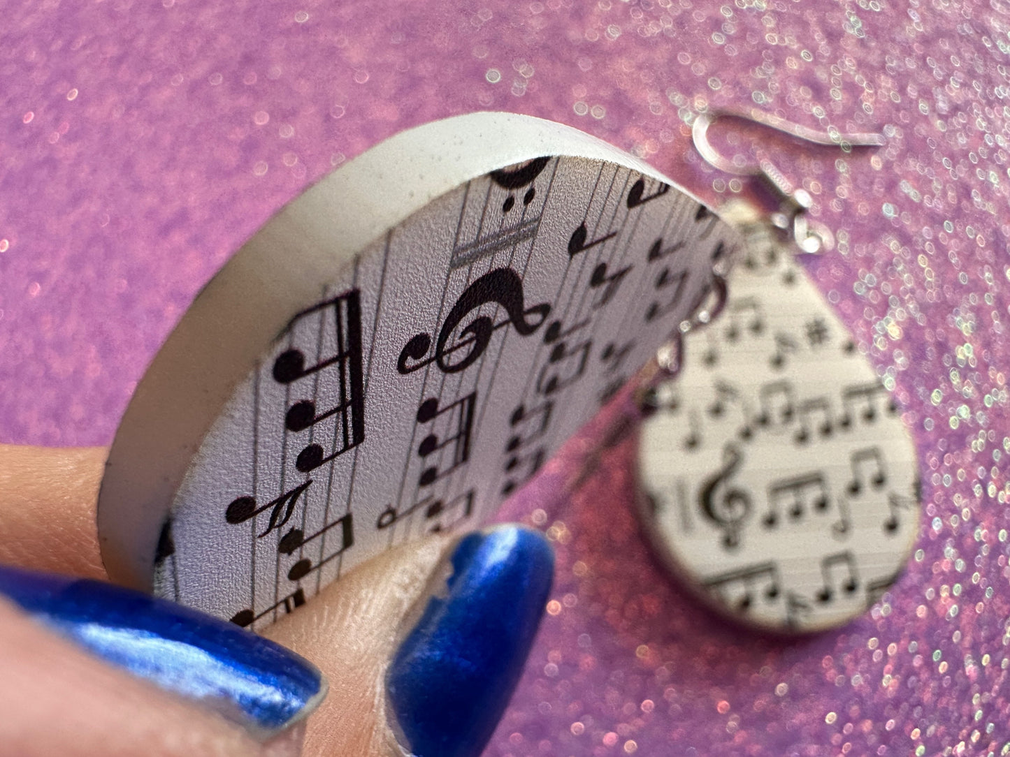 Music Note Earrings: Laser Cut Acrylic Sheet Music, Piano, Classical, Concert, Musical, Musician, Treble Cleff, Best Gifts for Her/Him/Them