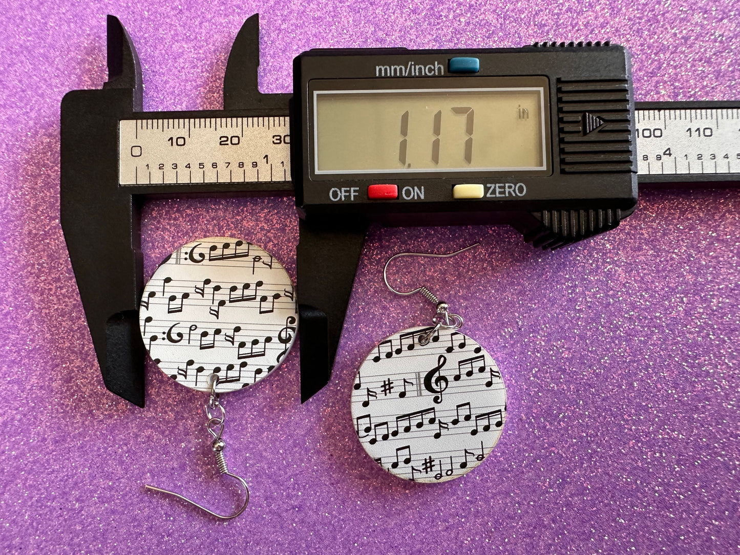 Music Note Earrings: Laser Cut Acrylic Sheet Music, Piano, Classical, Concert, Musical, Musician, Treble Cleff, Best Gifts for Her/Him/Them