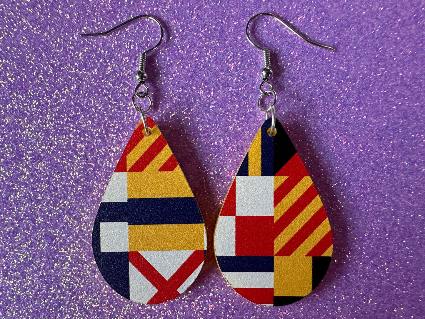 Nautical Flag Earrings: Laser Cut Acrylic Maritime, Marine, Ship Steering Wheel, Anchor, Boat, Ocean, Travel, Best Gifts for Her/Him/Them