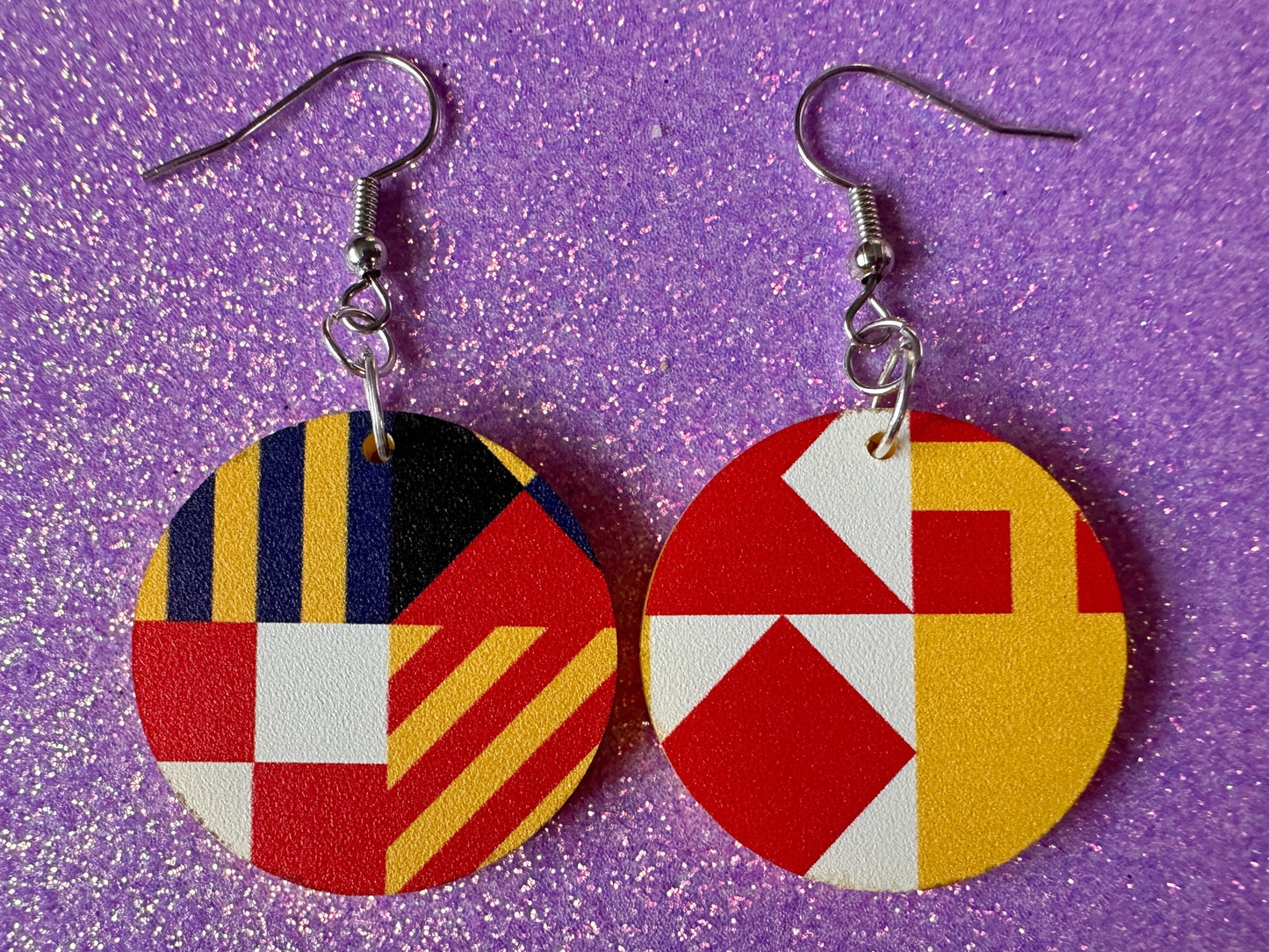 Nautical Flag Earrings: Laser Cut Acrylic Maritime, Marine, Ship Steering Wheel, Anchor, Boat, Ocean, Travel, Best Gifts for Her/Him/Them