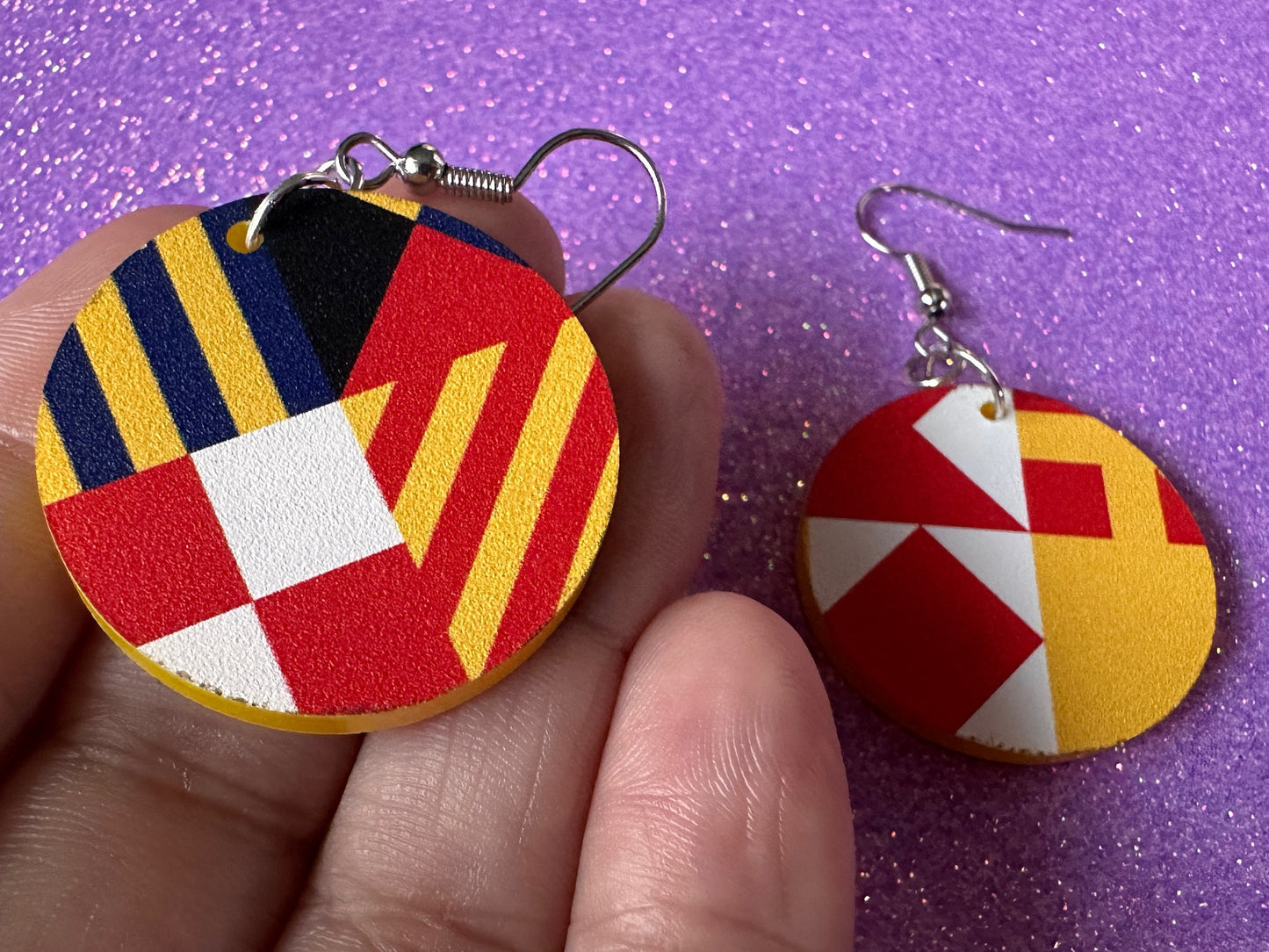 Nautical Flag Earrings: Laser Cut Acrylic Maritime, Marine, Ship Steering Wheel, Anchor, Boat, Ocean, Travel, Best Gifts for Her/Him/Them