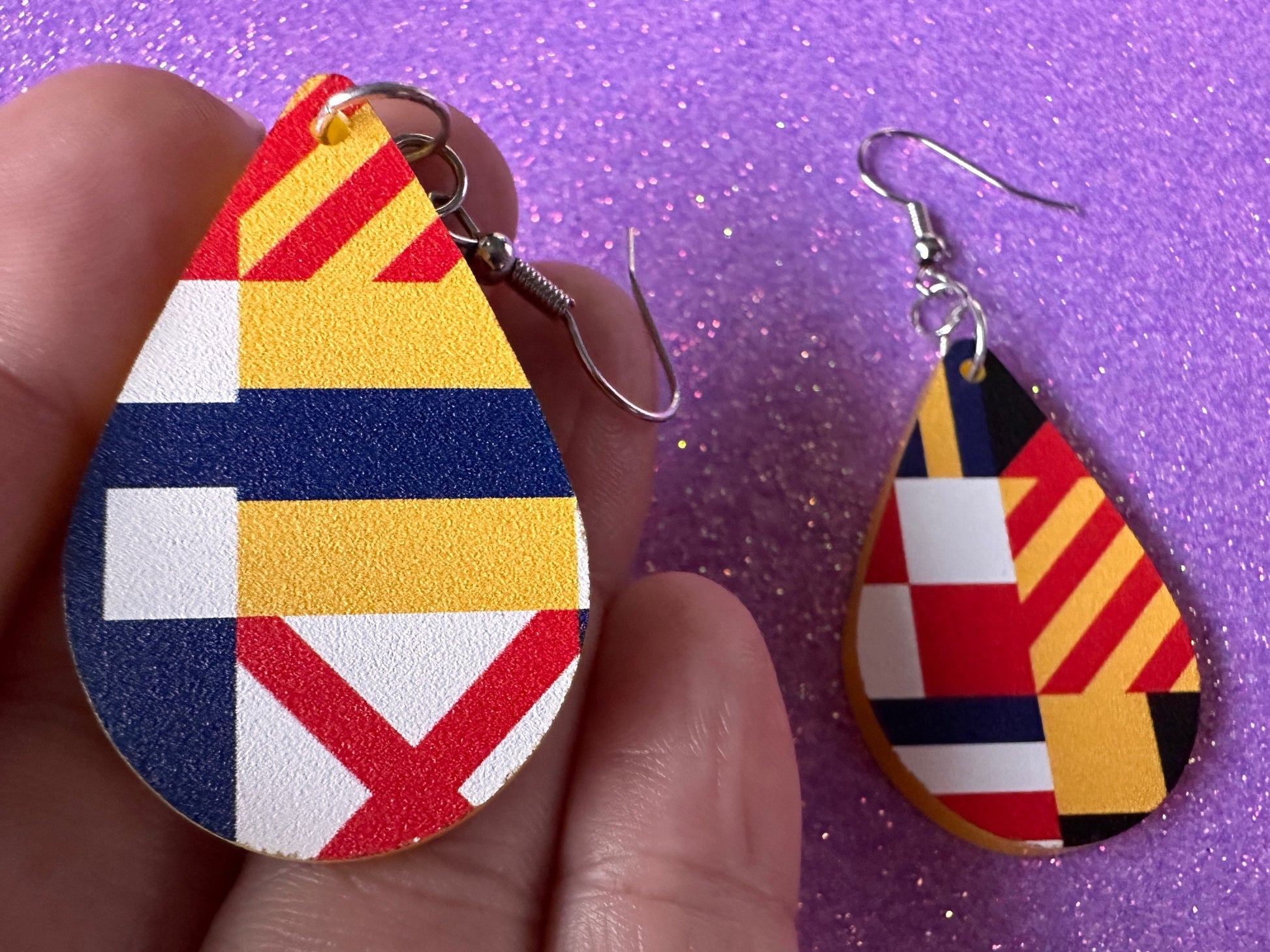 Nautical Flag Earrings: Laser Cut Acrylic Maritime, Marine, Ship Steering Wheel, Anchor, Boat, Ocean, Travel, Best Gifts for Her/Him/Them
