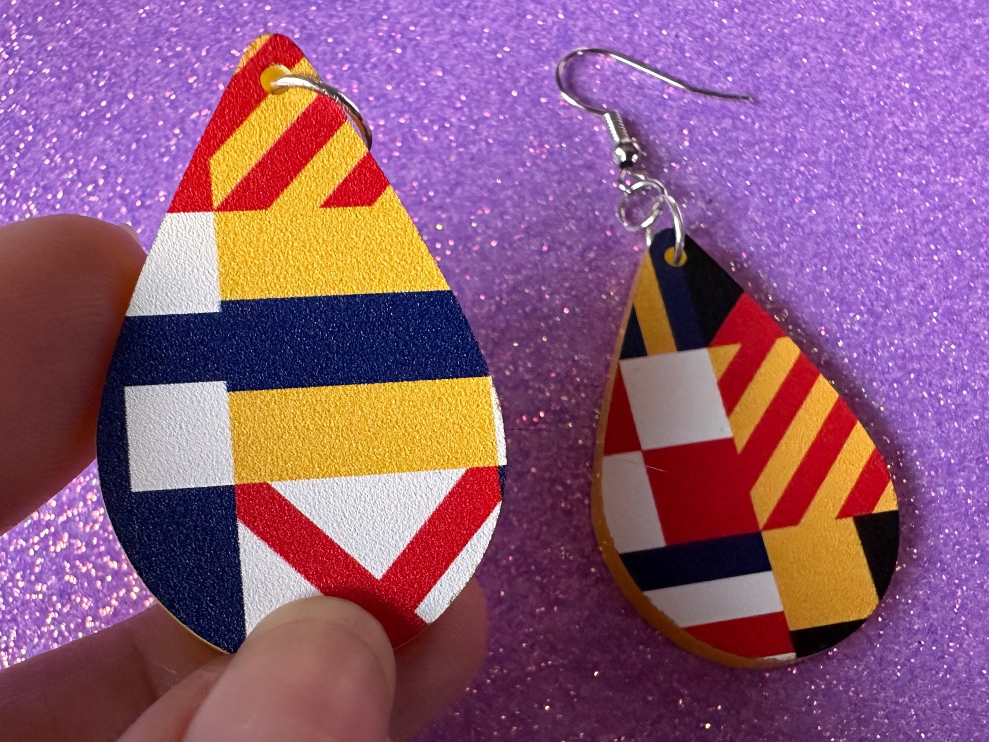Nautical Flag Earrings: Laser Cut Acrylic Maritime, Marine, Ship Steering Wheel, Anchor, Boat, Ocean, Travel, Best Gifts for Her/Him/Them