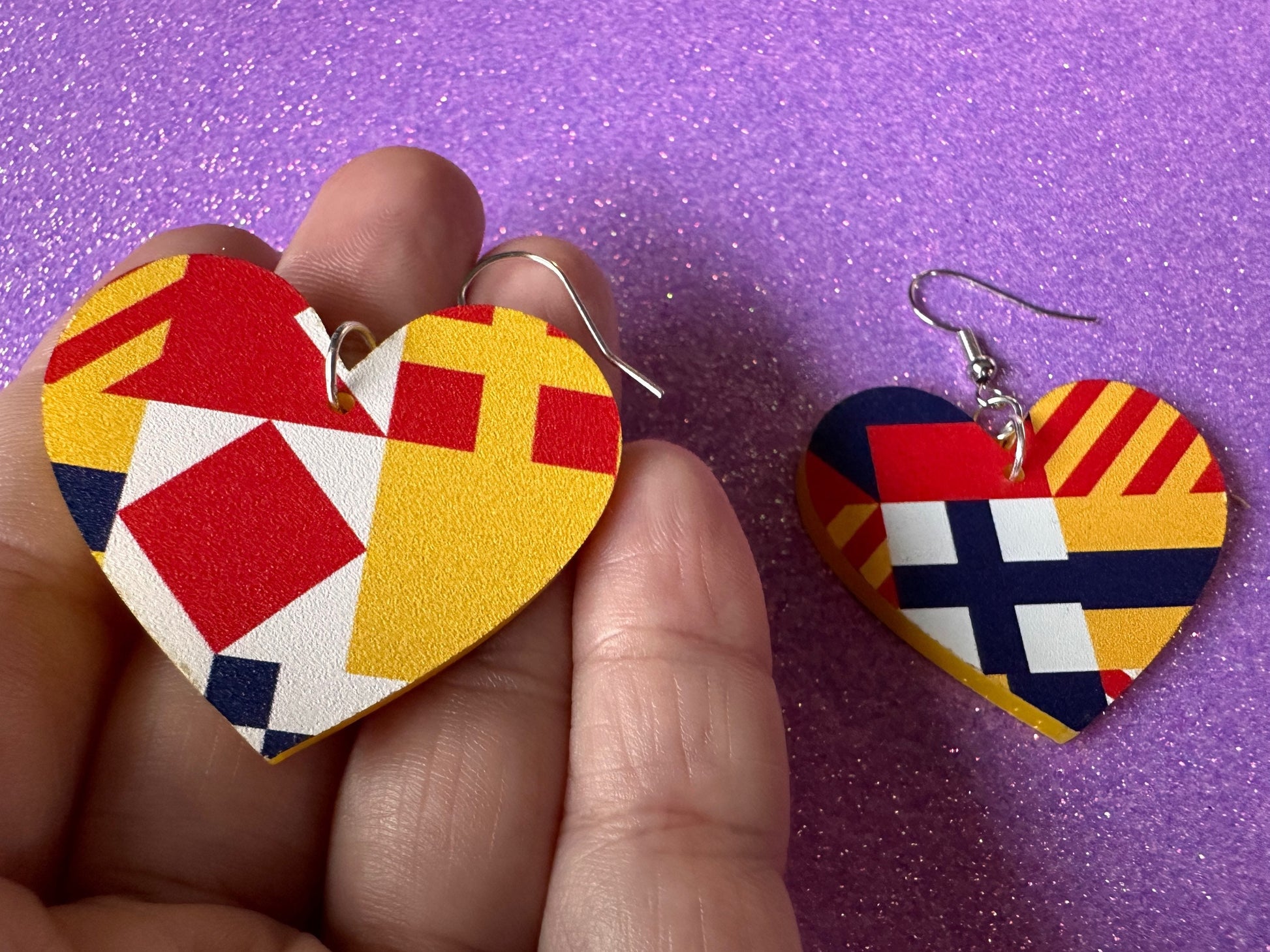 Nautical Flag Earrings: Laser Cut Acrylic Maritime, Marine, Ship Steering Wheel, Anchor, Boat, Ocean, Travel, Best Gifts for Her/Him/Them