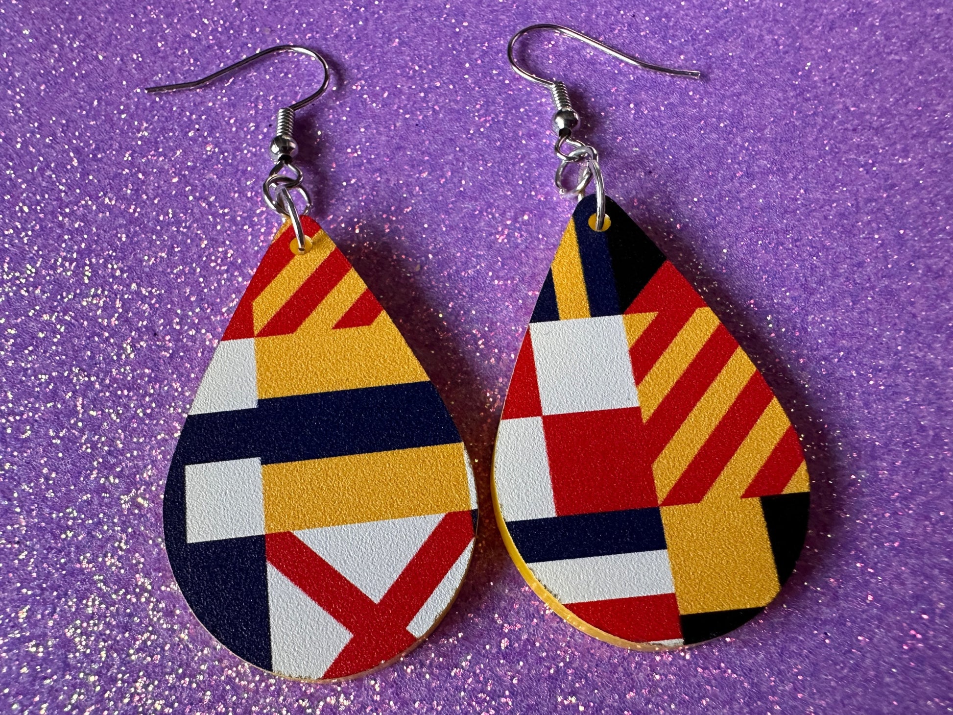 Nautical Flag Earrings: Laser Cut Acrylic Maritime, Marine, Ship Steering Wheel, Anchor, Boat, Ocean, Travel, Best Gifts for Her/Him/Them