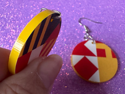 Nautical Flag Earrings: Laser Cut Acrylic Maritime, Marine, Ship Steering Wheel, Anchor, Boat, Ocean, Travel, Best Gifts for Her/Him/Them