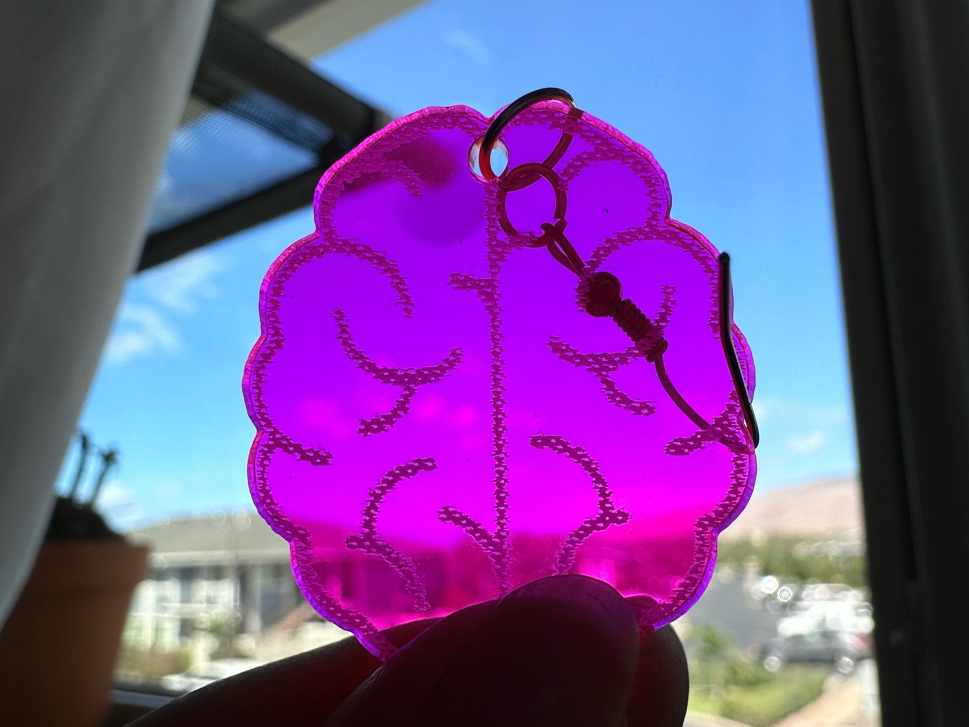 Neon Brain Earrings: Laser Cut Acrylic Brains, Genius, IQ, Nerd, Nurse, Doctor, Halloween, Smart, Pink, Best Gifts for Her/Him/Them