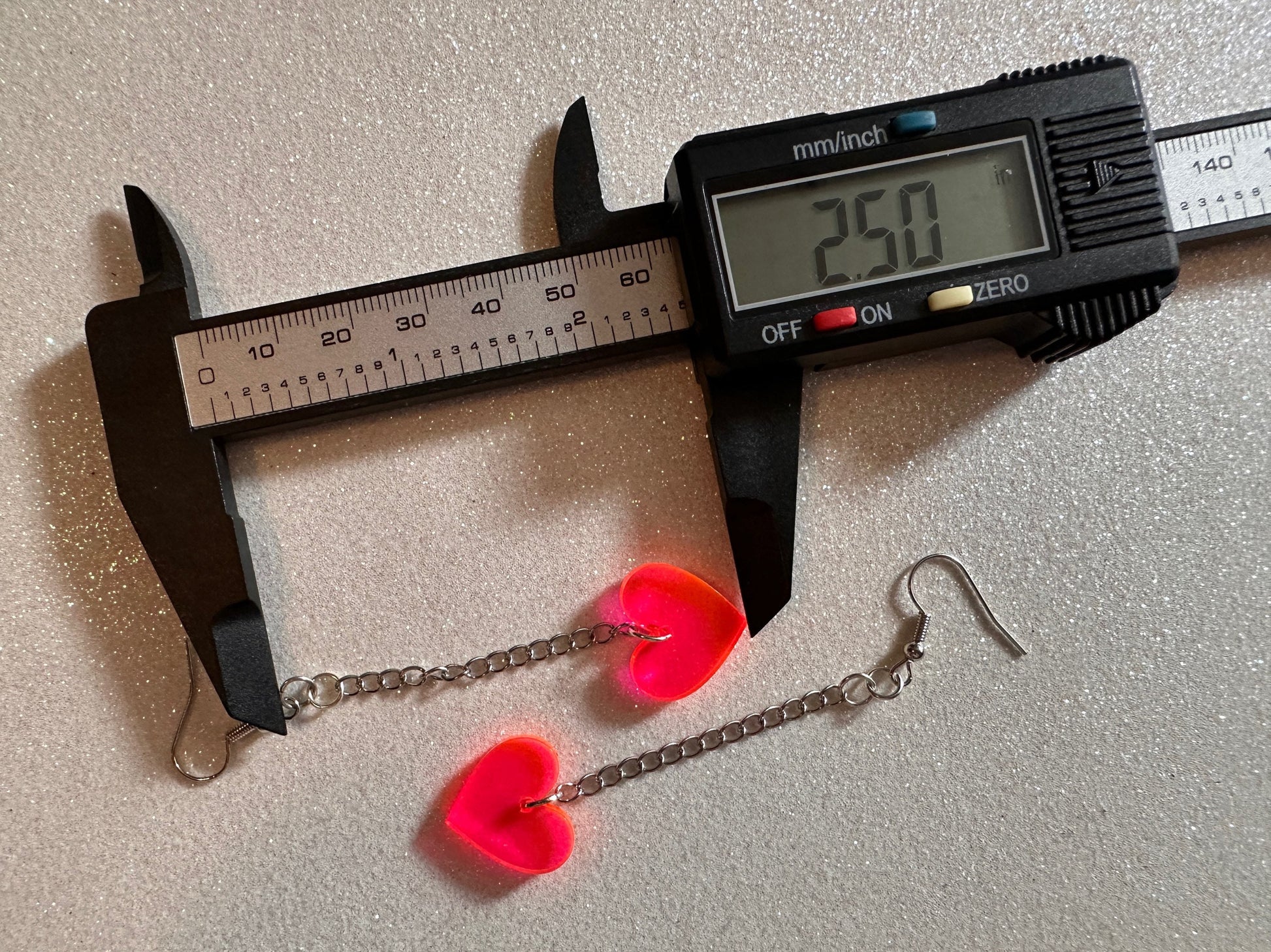 Neon Heart Earrings: Laser Cut Acrylic Hearts, Love, Best Friends, BFFs, Anniversary, V-day, Valentines Gifts, Best Gift for Her/Him/Them